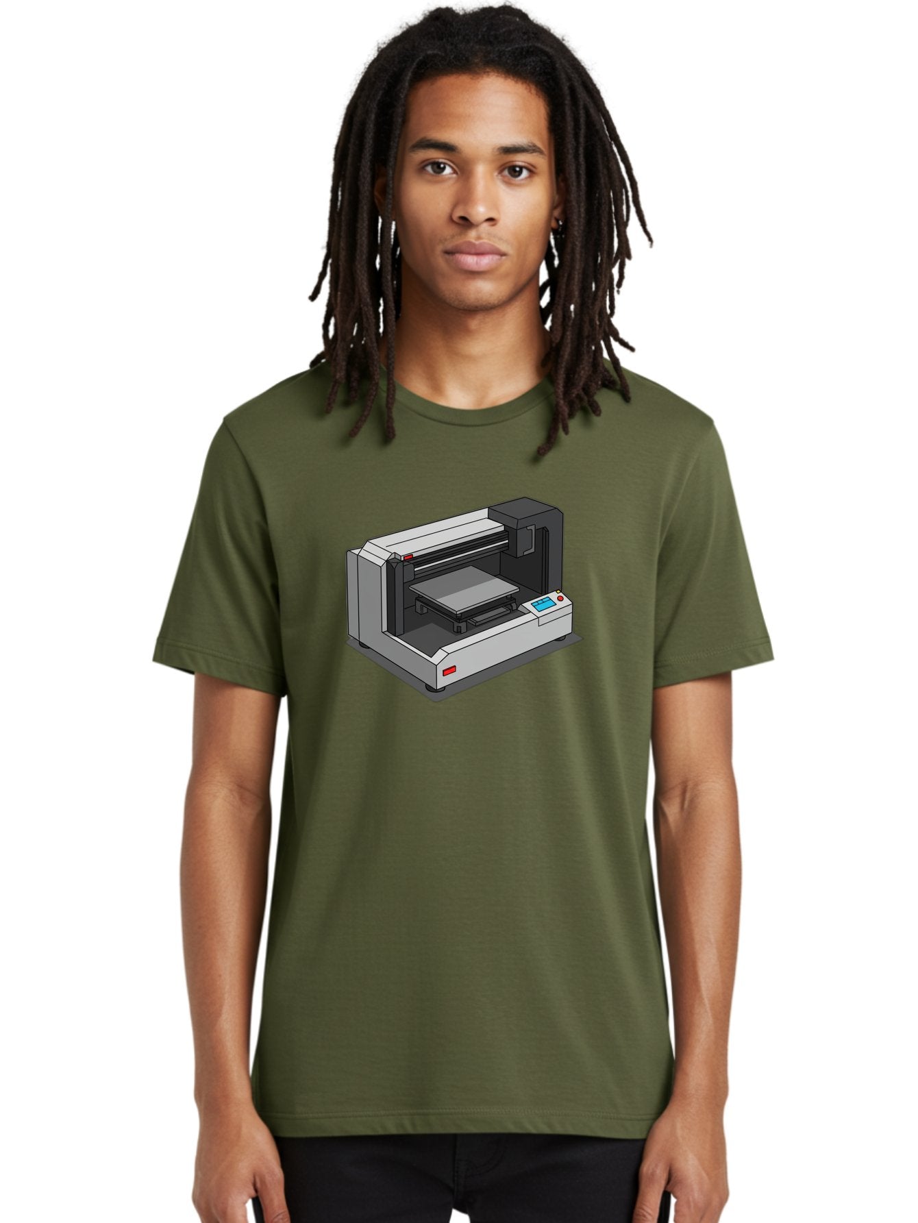 3D-Printer-39 Men'S Graphic Tee, 100% Cotton, Comfortable Casual Summer Wear, Machine Washable, 3D Printing Technology, Digital Fabrication, Additive Manufacturing, Rapid Prototyping, Industrial Design, Futuristic Machinery, Control Panel, Baa034 19