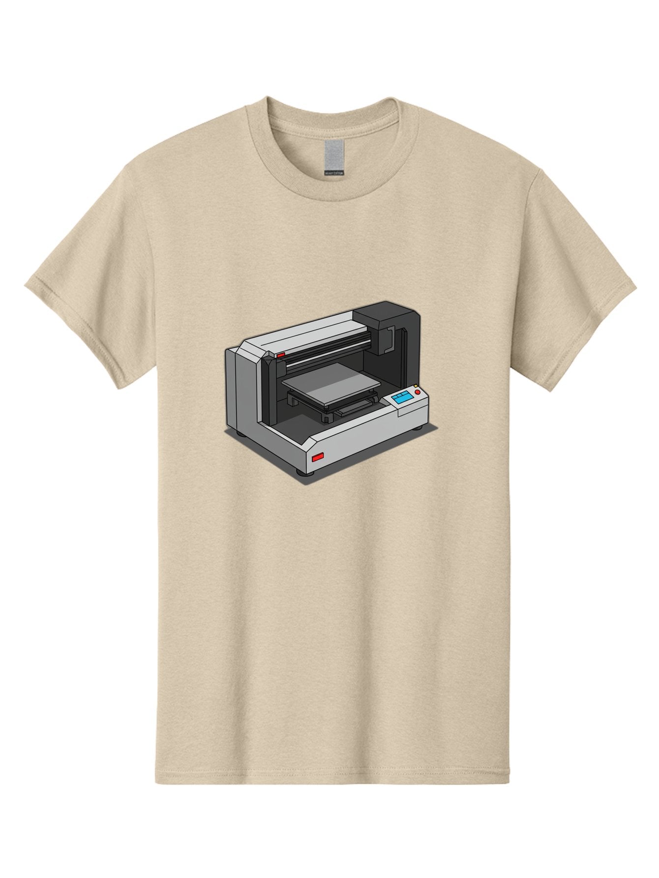 3D-Printer-39 Men'S Graphic Tee, 100% Cotton, Comfortable Casual Summer Wear, Machine Washable, 3D Printing Technology, Digital Fabrication, Additive Manufacturing, Rapid Prototyping, Industrial Design, Futuristic Machinery, Control Panel, Baa034 8