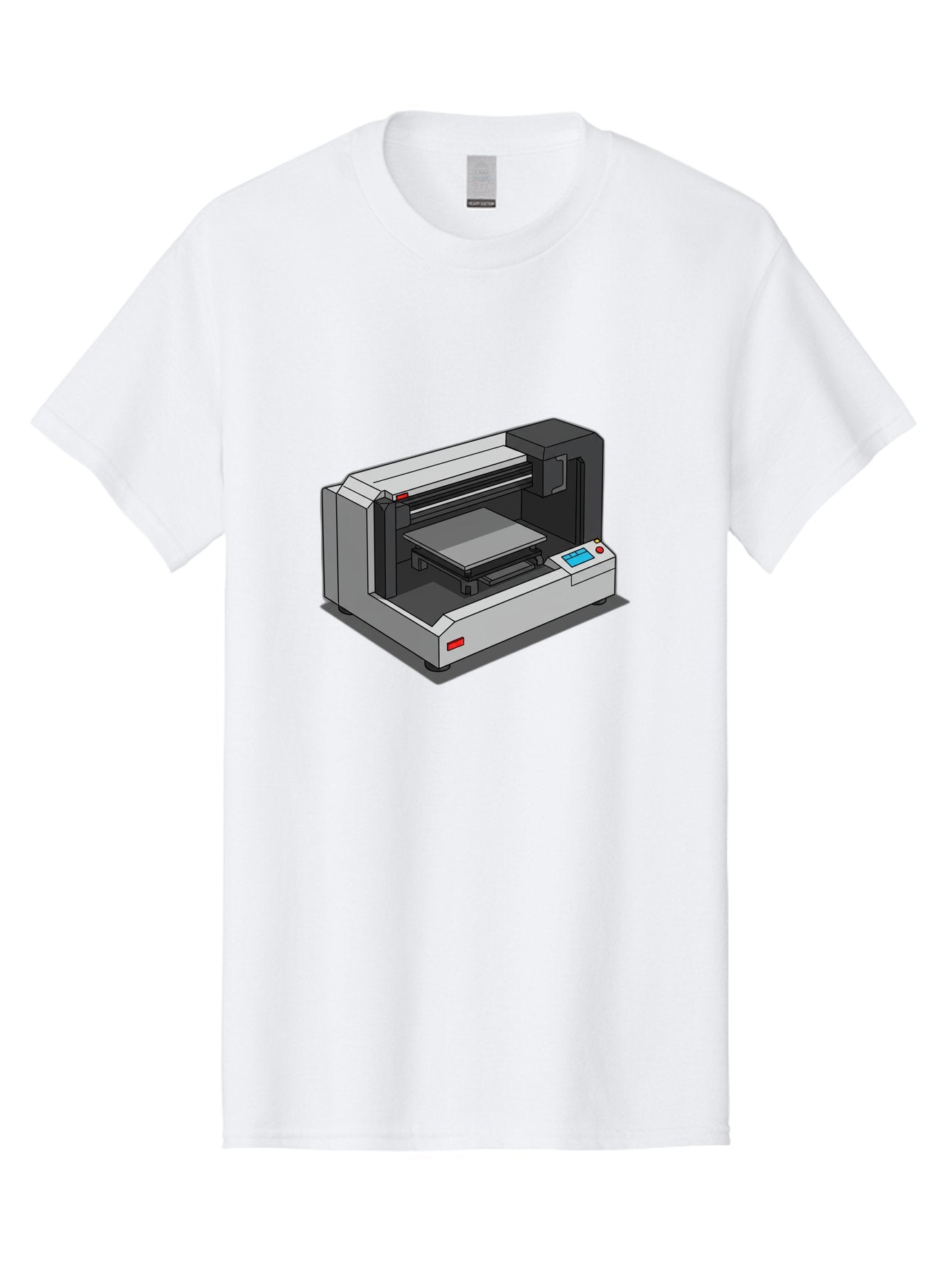 3D-Printer-39 Men'S Graphic Tee, 100% Cotton, Comfortable Casual Summer Wear, Machine Washable, 3D Printing Technology, Digital Fabrication, Additive Manufacturing, Rapid Prototyping, Industrial Design, Futuristic Machinery, Control Panel, Baa034 7