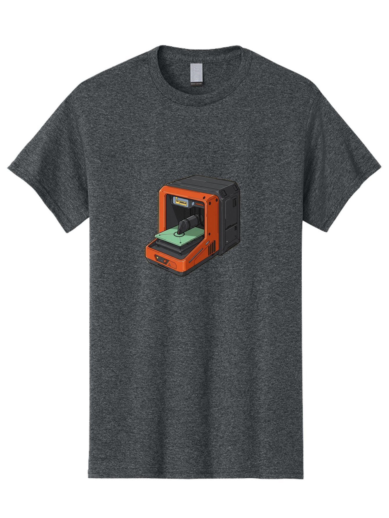 3D-Printer-40 Men'S Graphic Tee, 100% Cotton, Comfortable Casual Summer Wear, Machine Washable, Orange And Black 3D Printer, Printing Technology, Futuristic Design, Digital Fabrication, Additive Manufacturing, Futuristic Machine, Baa036 12