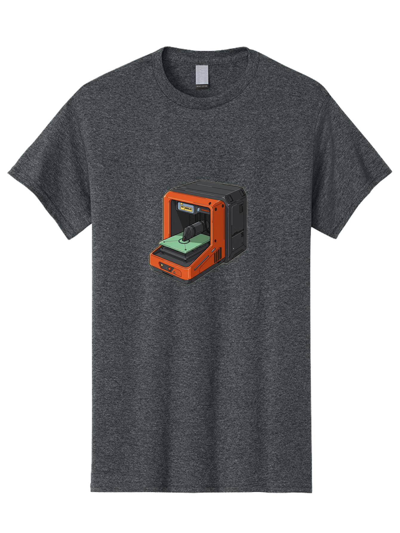 3D-Printer-40 Men'S Graphic Tee, 100% Cotton, Comfortable Casual Summer Wear, Machine Washable, Orange And Black 3D Printer, Printing Technology, Futuristic Design, Digital Fabrication, Additive Manufacturing, Futuristic Machine, Baa036 5