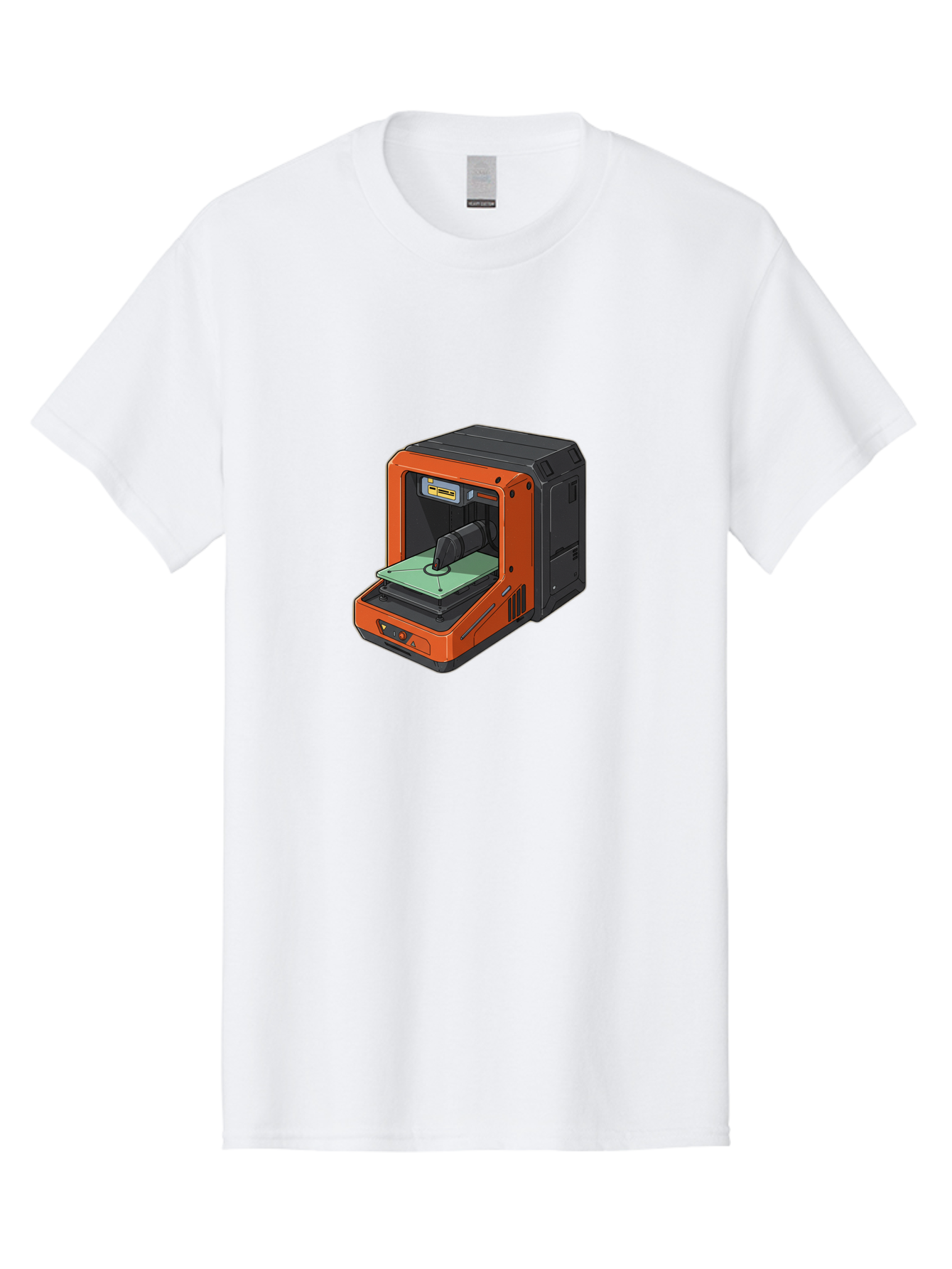 3D-Printer-40 Men'S Graphic Tee, 100% Cotton, Comfortable Casual Summer Wear, Machine Washable, Orange And Black 3D Printer, Printing Technology, Futuristic Design, Digital Fabrication, Additive Manufacturing, Futuristic Machine, Baa036 29