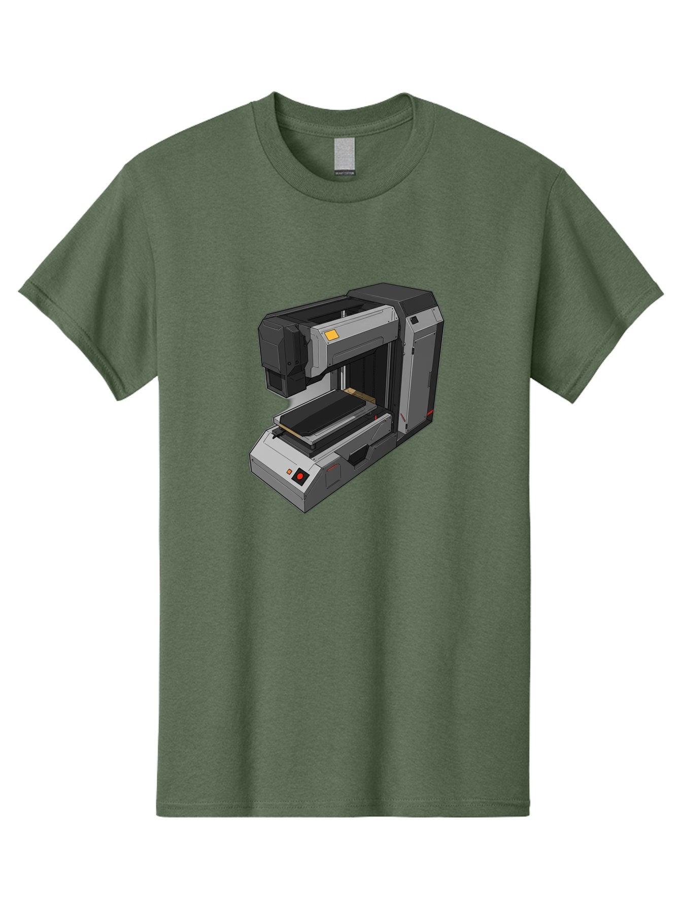 3D-Printer-41 Men'S Graphic Tee, 100% Cotton, Comfortable Casual Summer Wear, Machine Washable, 3D Printing Technology, Digital Fabrication, Additive Manufacturing, Printer Design, Futuristic Machinery, Modern Innovation, 3D Modeling, Baa037 4