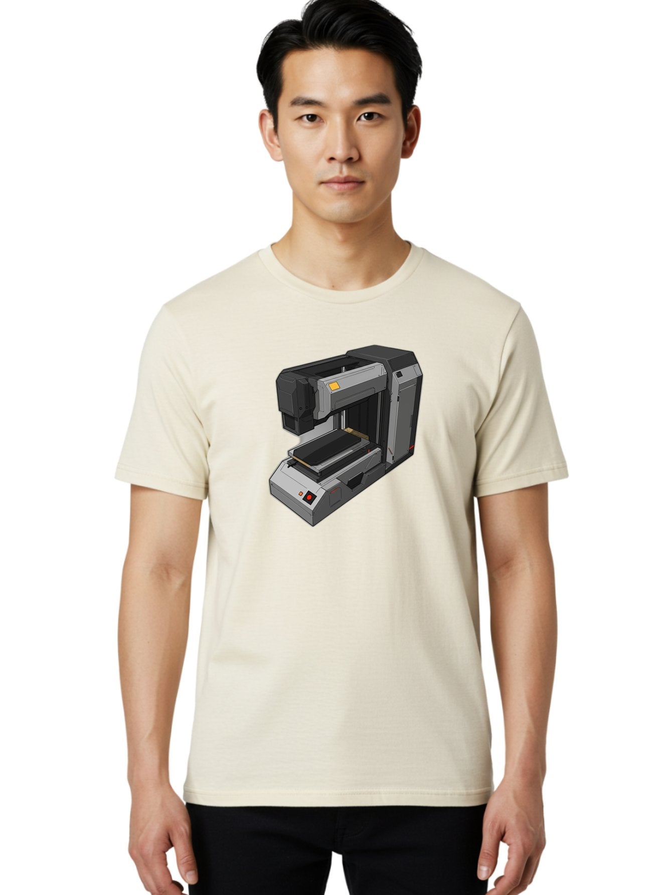 3D-Printer-41 Men'S Graphic Tee, 100% Cotton, Comfortable Casual Summer Wear, Machine Washable, 3D Printing Technology, Digital Fabrication, Additive Manufacturing, Printer Design, Futuristic Machinery, Modern Innovation, 3D Modeling, Baa037 17