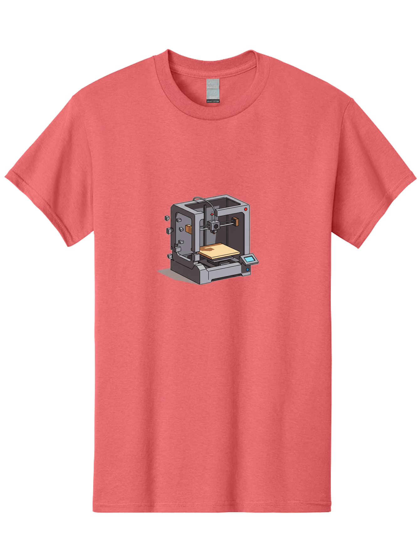 3D-Printer-5 Men'S Graphic Tee, 100% Cotton, Comfortable Casual Summer Wear, Machine Washable, 3D Printing Technology, Additive Manufacturing, Digital Fabrication, Prototyping, Product Design, 3D Modeling, Industrial Production, Baa039 9