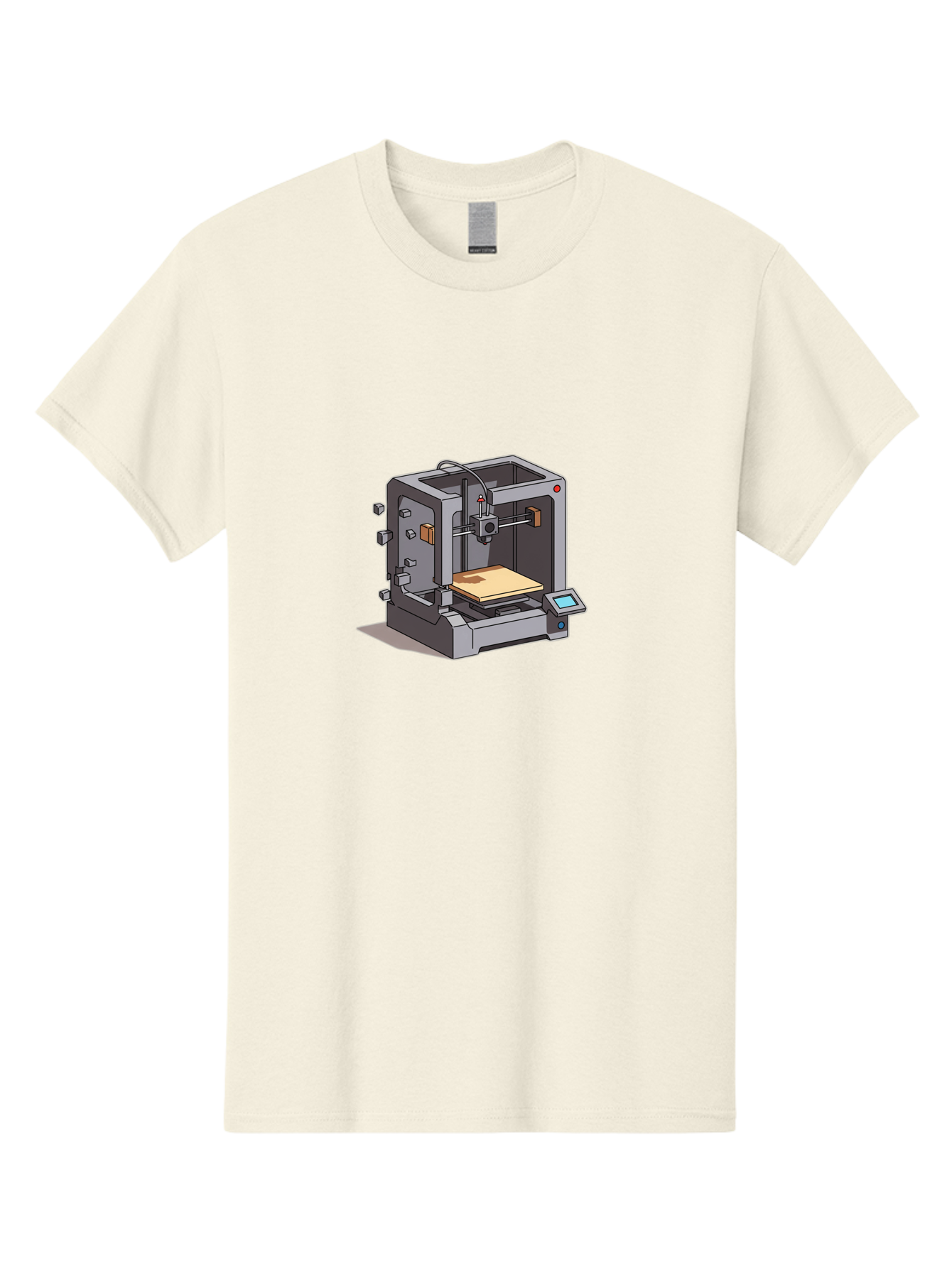3D-Printer-5 Men'S Graphic Tee, 100% Cotton, Comfortable Casual Summer Wear, Machine Washable, 3D Printing Technology, Additive Manufacturing, Digital Fabrication, Prototyping, Product Design, 3D Modeling, Industrial Production, Baa039 19