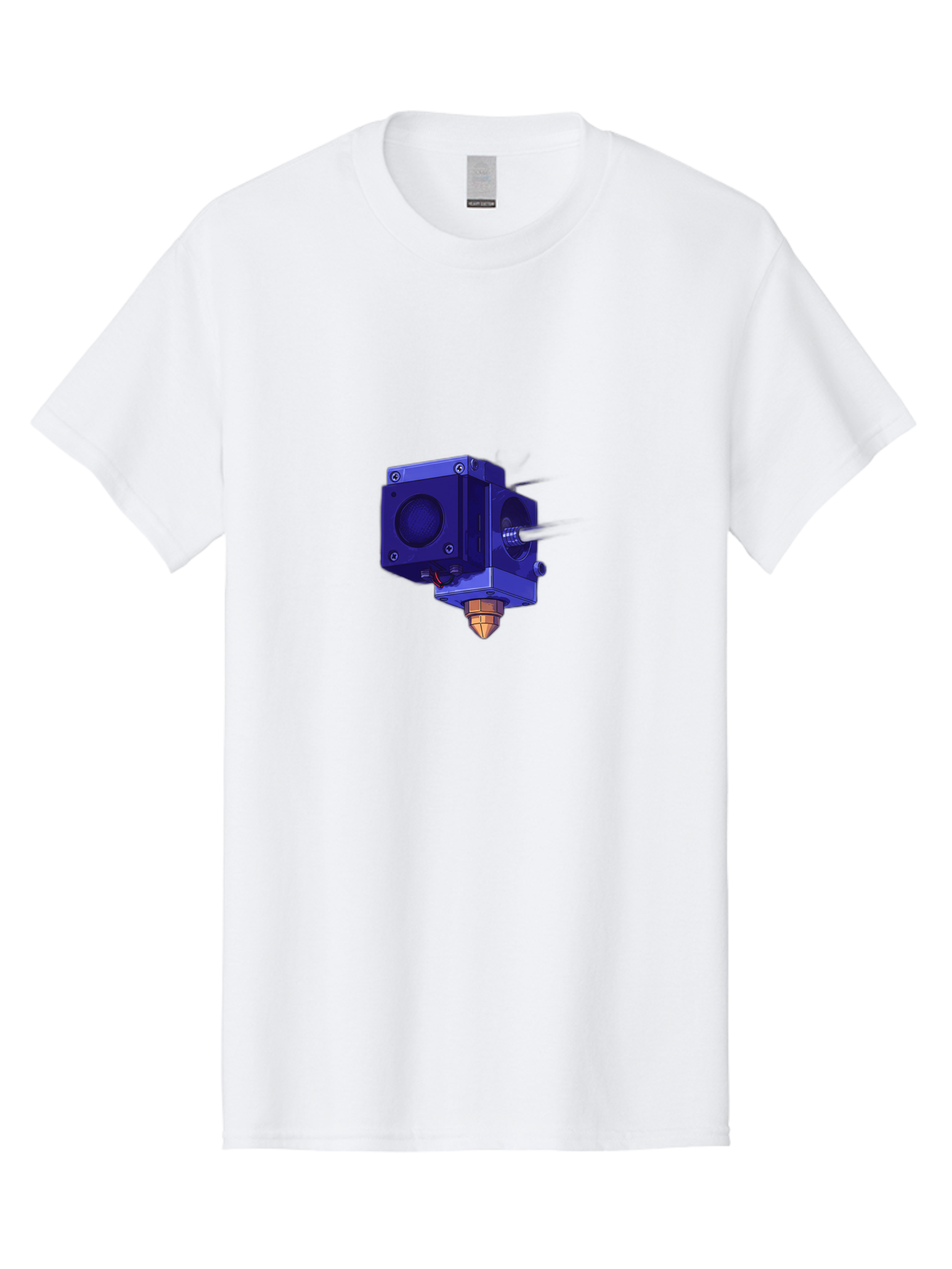 3D-Printer-Nozzle Men'S Graphic Tee, 100% Cotton, Comfortable Casual Summer Wear, Machine Washable, 3D Printing Technology, Extruder Head, 3D Modeling, Additive Manufacturing, Digital Fabrication, Rapid Prototyping, Innovative Design Baa046