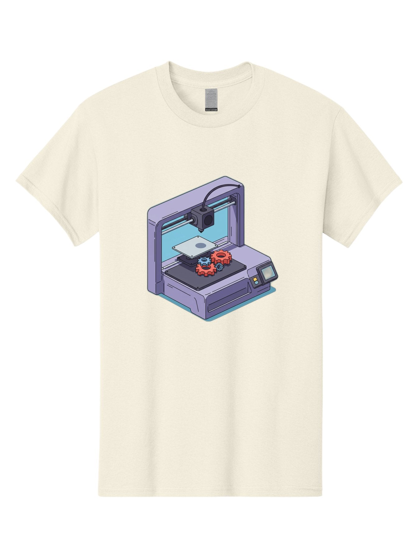 3D-Printer Men'S Graphic Tee, 100% Cotton, Comfortable Casual Summer Wear, Machine Washable, 3D Printing Technology, Additive Manufacturing, Industrial Gear Production, Printer Machine, Object Creation, Layer By Layer Printing, Baa052 9