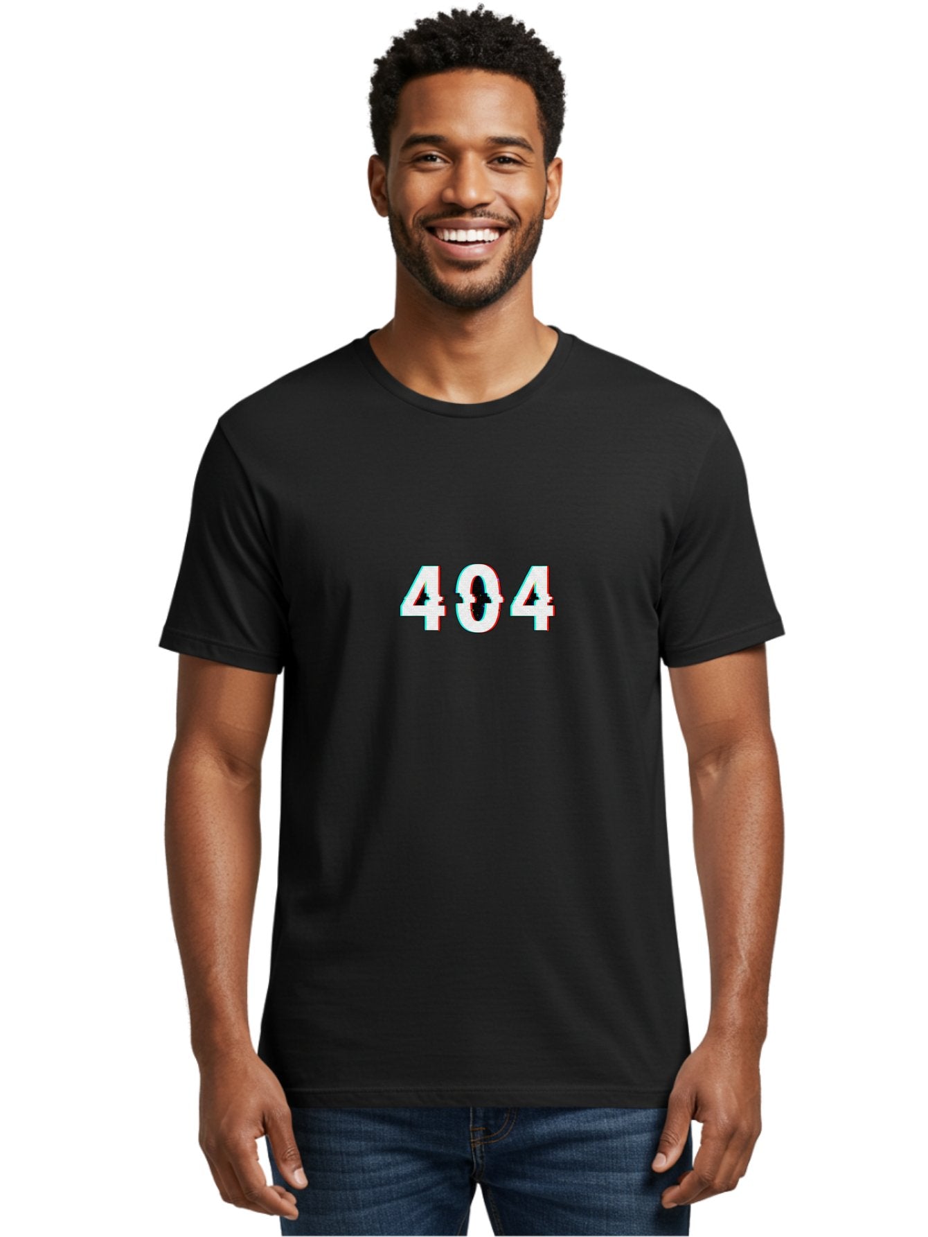 404-1 Men'S Graphic Tee, 100% Cotton, Comfortable Casual Summer Wear, Machine Washable, 404 Error, Glitch Effect, Distorted Text, Error Message, Page Not Found, Website Error, Digital Glitch Baa058 16