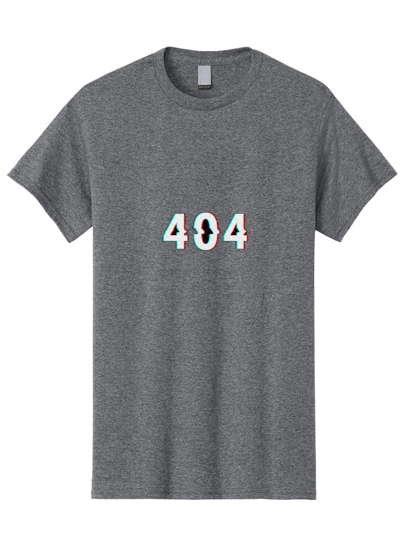 404-1 Men'S Graphic Tee, 100% Cotton, Comfortable Casual Summer Wear, Machine Washable, 404 Error, Glitch Effect, Distorted Text, Error Message, Page Not Found, Website Error, Digital Glitch Baa058 3