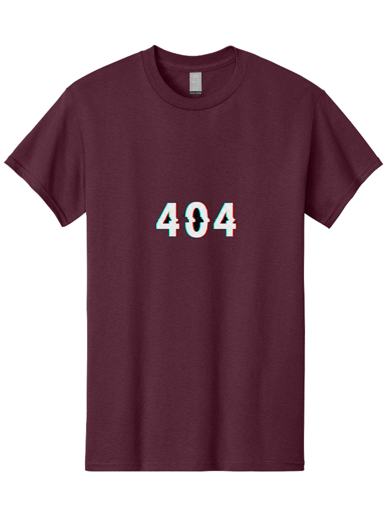 404-1 Men'S Graphic Tee, 100% Cotton, Comfortable Casual Summer Wear, Machine Washable, 404 Error, Glitch Effect, Distorted Text, Error Message, Page Not Found, Website Error, Digital Glitch Baa058