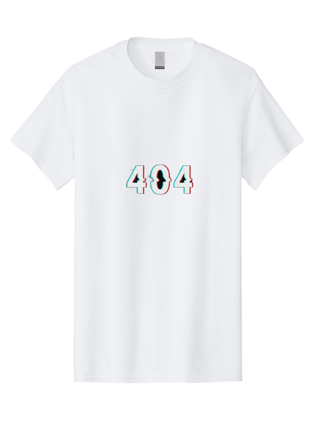 404-1 Men'S Graphic Tee, 100% Cotton, Comfortable Casual Summer Wear, Machine Washable, 404 Error, Glitch Effect, Distorted Text, Error Message, Page Not Found, Website Error, Digital Glitch Baa058