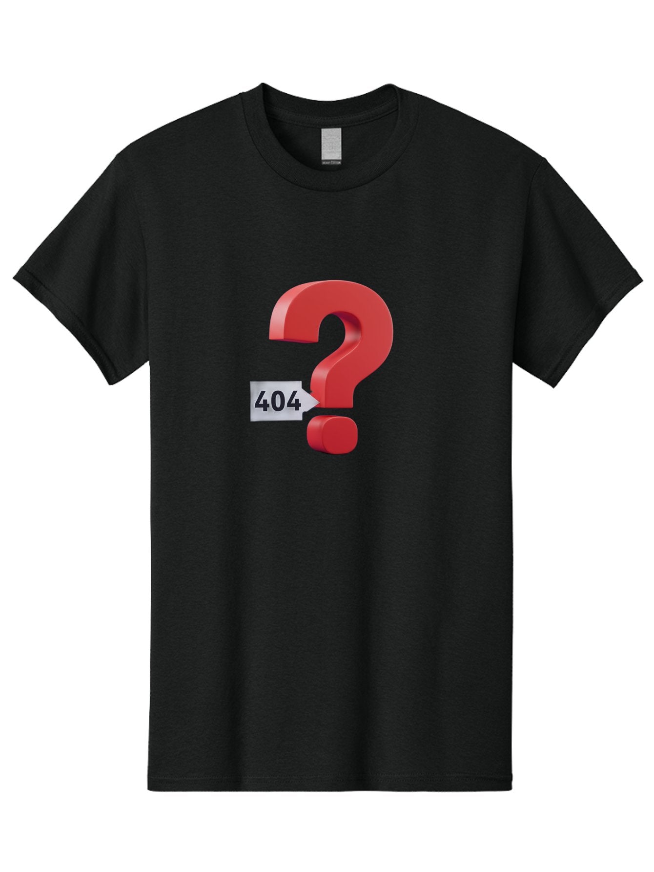 404-2 Men'S Graphic Tee, 100% Cotton, Comfortable Casual Summer Wear, Machine Washable, Error Message, Page Not Found, 404 Number, Question Mark, Digital Glitch, Website Error, Technical Issue, Problem Solving, Troubleshooting Baa059 6