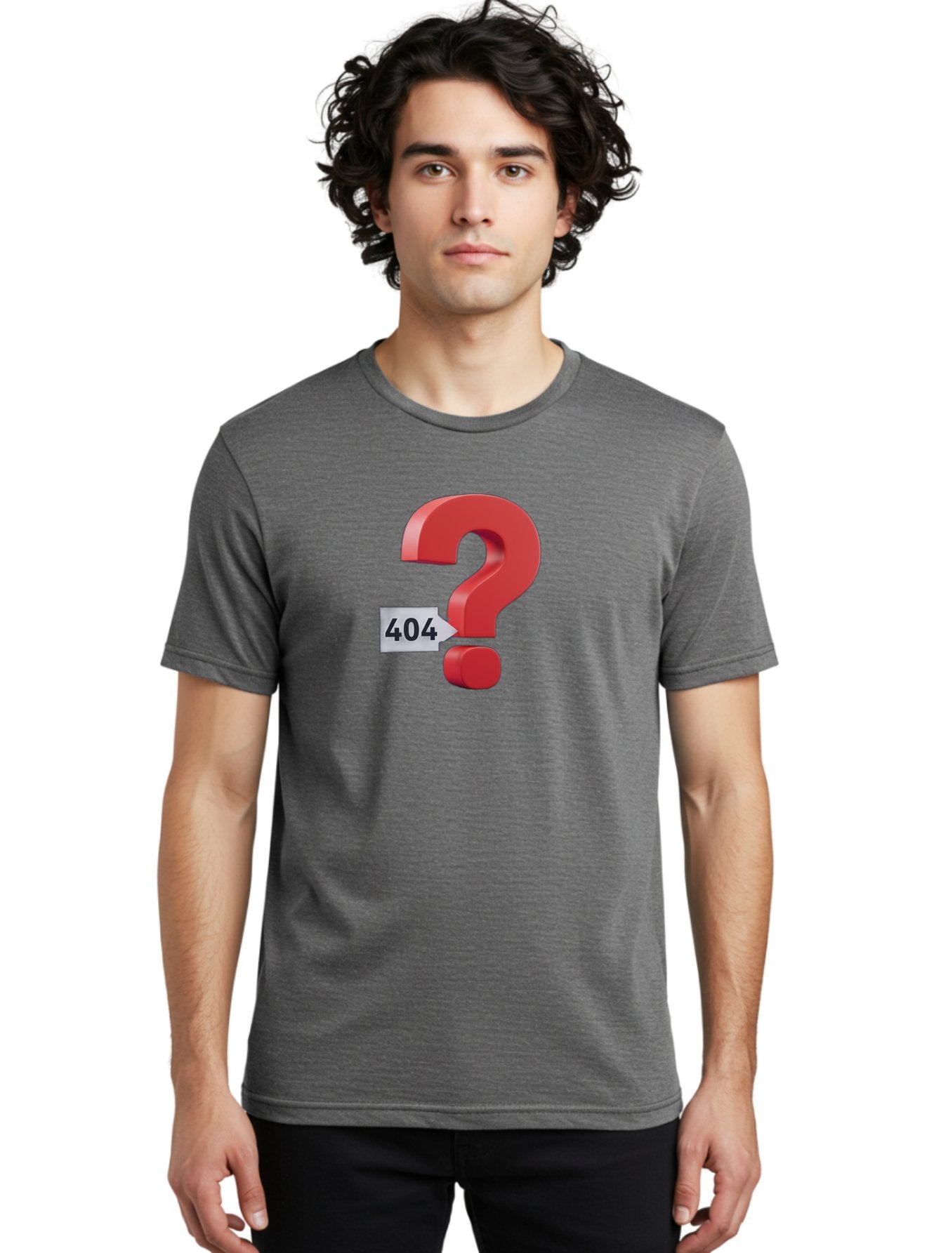 404-2 Men'S Graphic Tee, 100% Cotton, Comfortable Casual Summer Wear, Machine Washable, Error Message, Page Not Found, 404 Number, Question Mark, Digital Glitch, Website Error, Technical Issue, Problem Solving, Troubleshooting Baa059 25