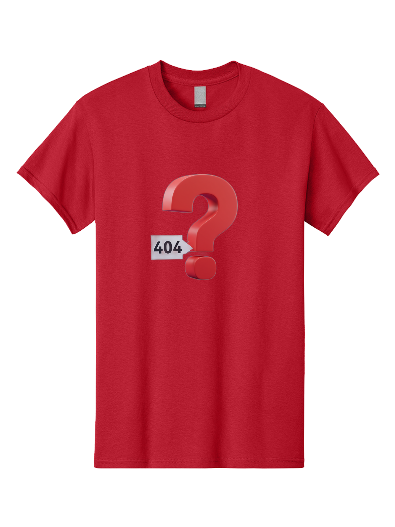 404-2 Men'S Graphic Tee, 100% Cotton, Comfortable Casual Summer Wear, Machine Washable, Error Message, Page Not Found, 404 Number, Question Mark, Digital Glitch, Website Error, Technical Issue, Problem Solving, Troubleshooting Baa059
