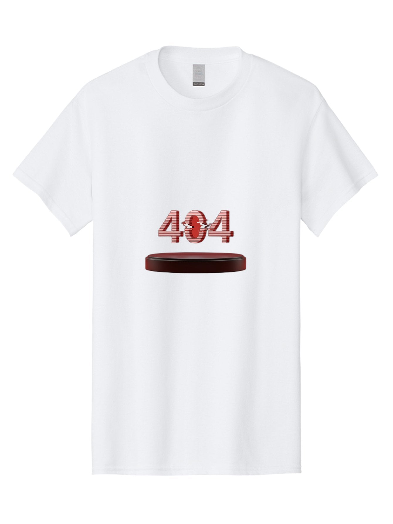 404-6 Men'S Graphic Tee, 100% Cotton, Comfortable Casual Summer Wear, Machine Washable, 404 Error Message, Glitch Effect, Red Numbers, Broken Link, Error Page, Digital Disruption, Cyber Glitch, Futuristic Design Baa063