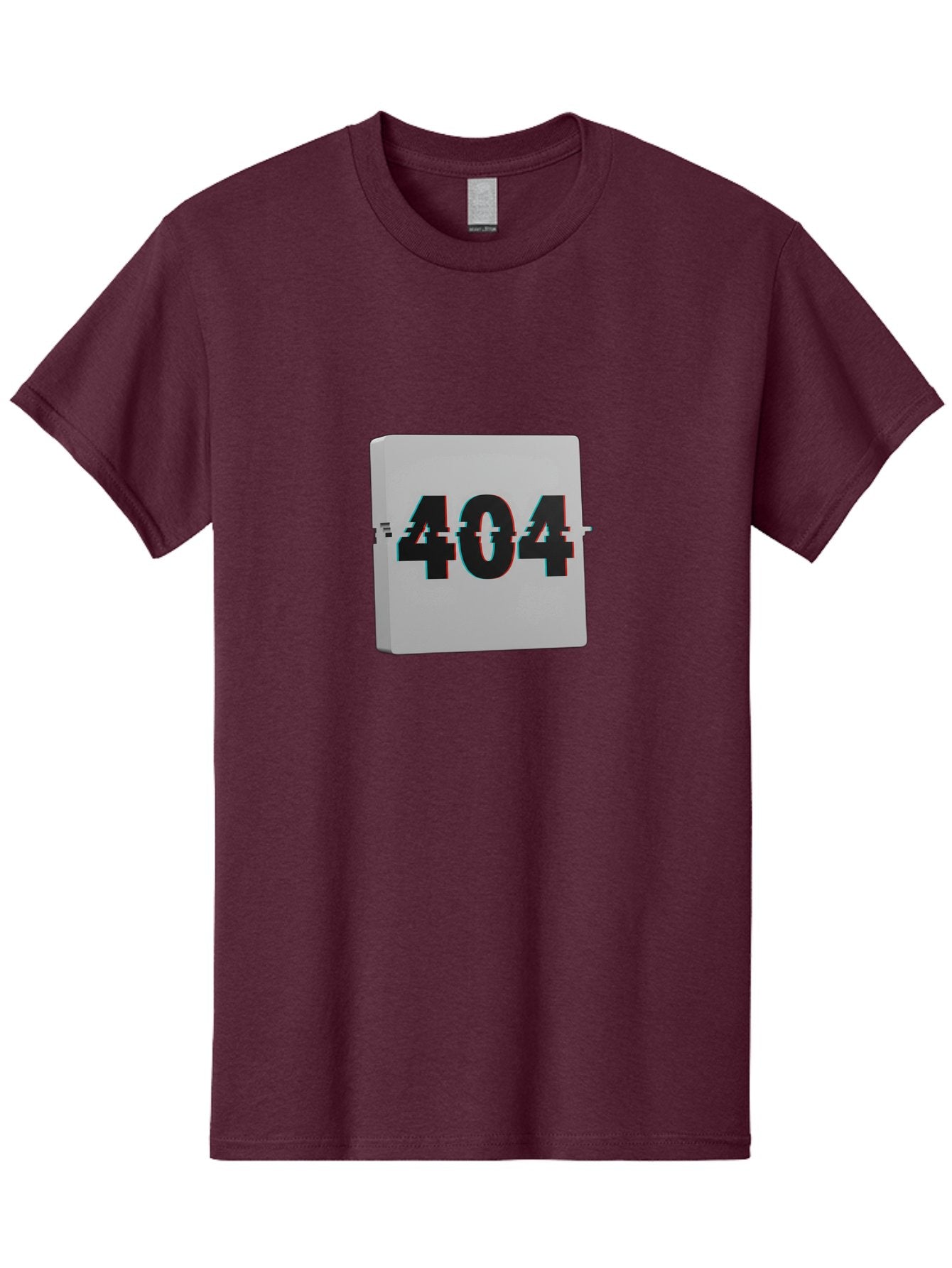 404-7 Men'S Graphic Tee, 100% Cotton, Comfortable Casual Summer Wear, Machine Washable, 404 Error, Page Not Found, Digital Glitch, Distorted Text, Error Message, Broken Link, Website Issue, Technical Problem, Online Error Baa064 3