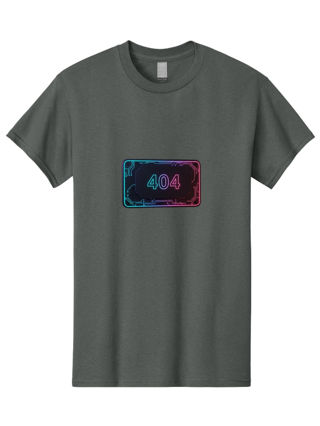 404-8 Men'S Graphic Tee, 100% Cotton, Comfortable Casual Summer Wear, Machine Washable, 404 Error Message, Futuristic Design, Neon Lights, Circuit Board, Error Page, Page Not Found, Tech Glitch, Digital Error Baa065 11