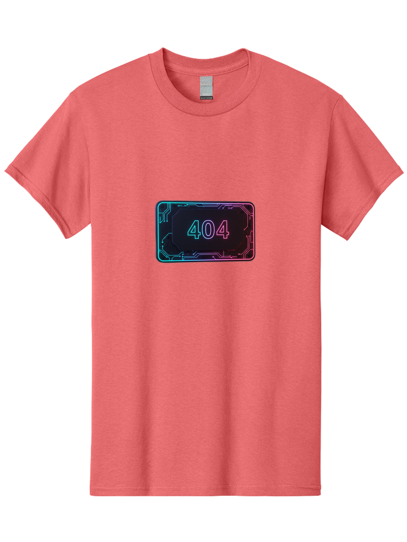 404-8 Men'S Graphic Tee, 100% Cotton, Comfortable Casual Summer Wear, Machine Washable, 404 Error Message, Futuristic Design, Neon Lights, Circuit Board, Error Page, Page Not Found, Tech Glitch, Digital Error Baa065 29