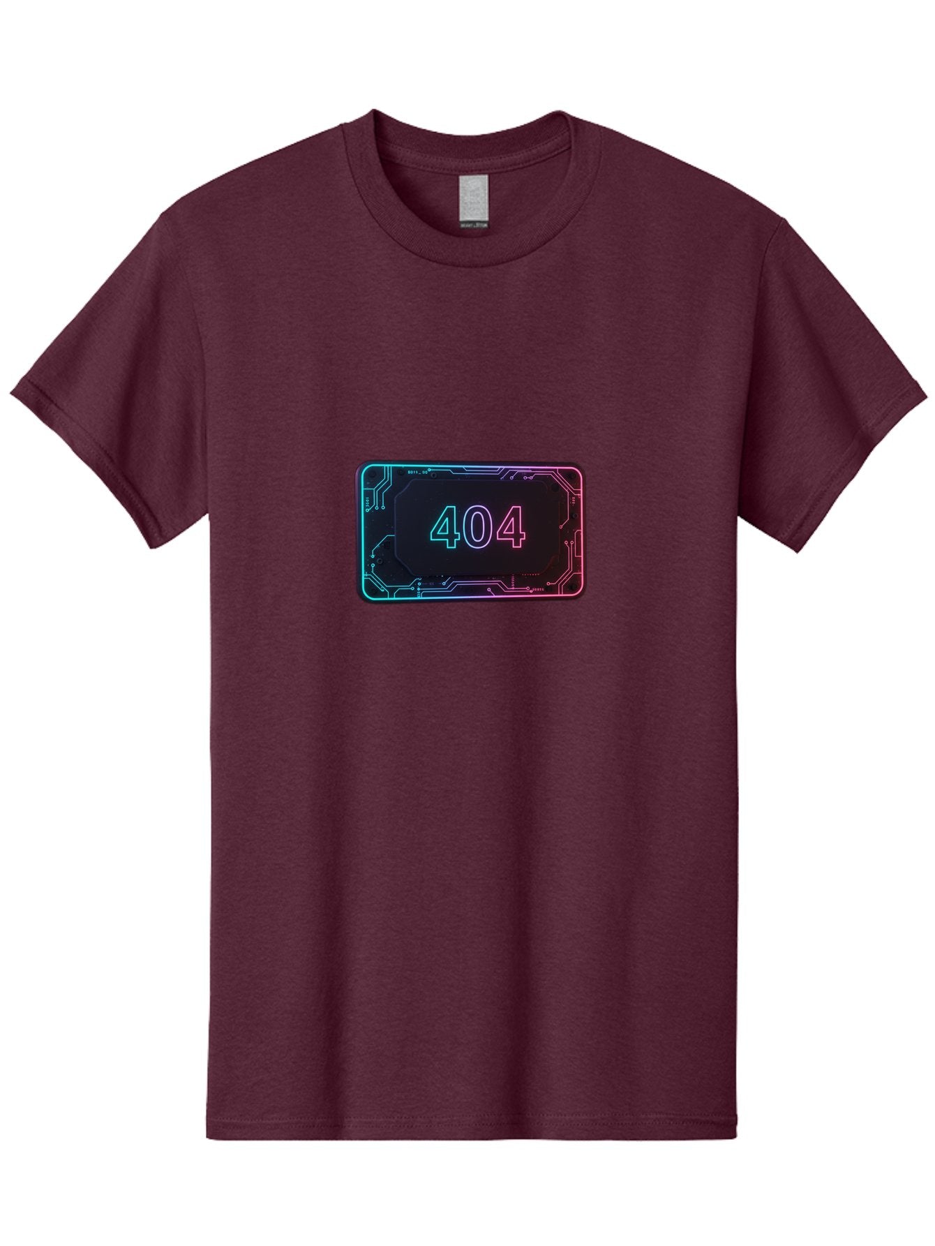 404-8 Men'S Graphic Tee, 100% Cotton, Comfortable Casual Summer Wear, Machine Washable, 404 Error Message, Futuristic Design, Neon Lights, Circuit Board, Error Page, Page Not Found, Tech Glitch, Digital Error Baa065 10
