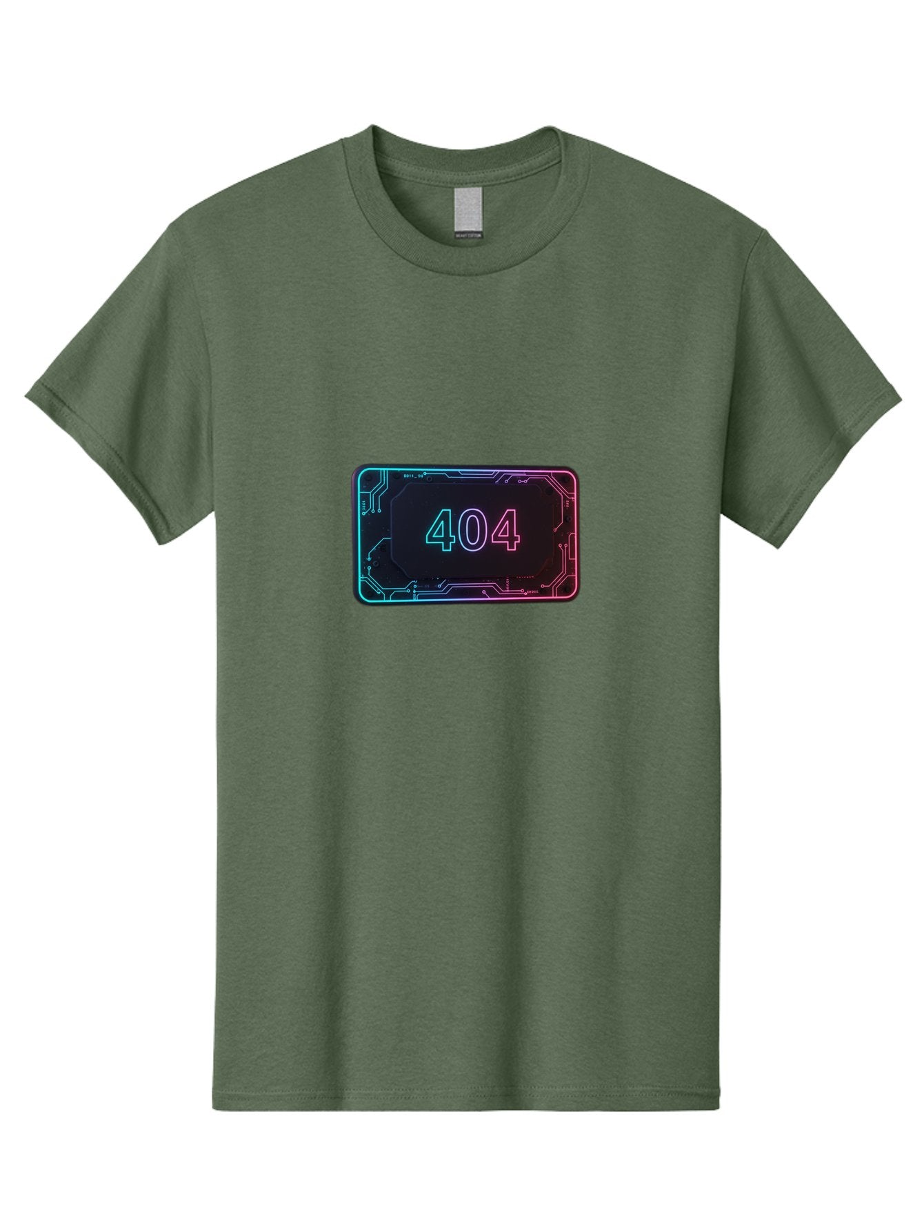 404-8 Men'S Graphic Tee, 100% Cotton, Comfortable Casual Summer Wear, Machine Washable, 404 Error Message, Futuristic Design, Neon Lights, Circuit Board, Error Page, Page Not Found, Tech Glitch, Digital Error Baa065 6