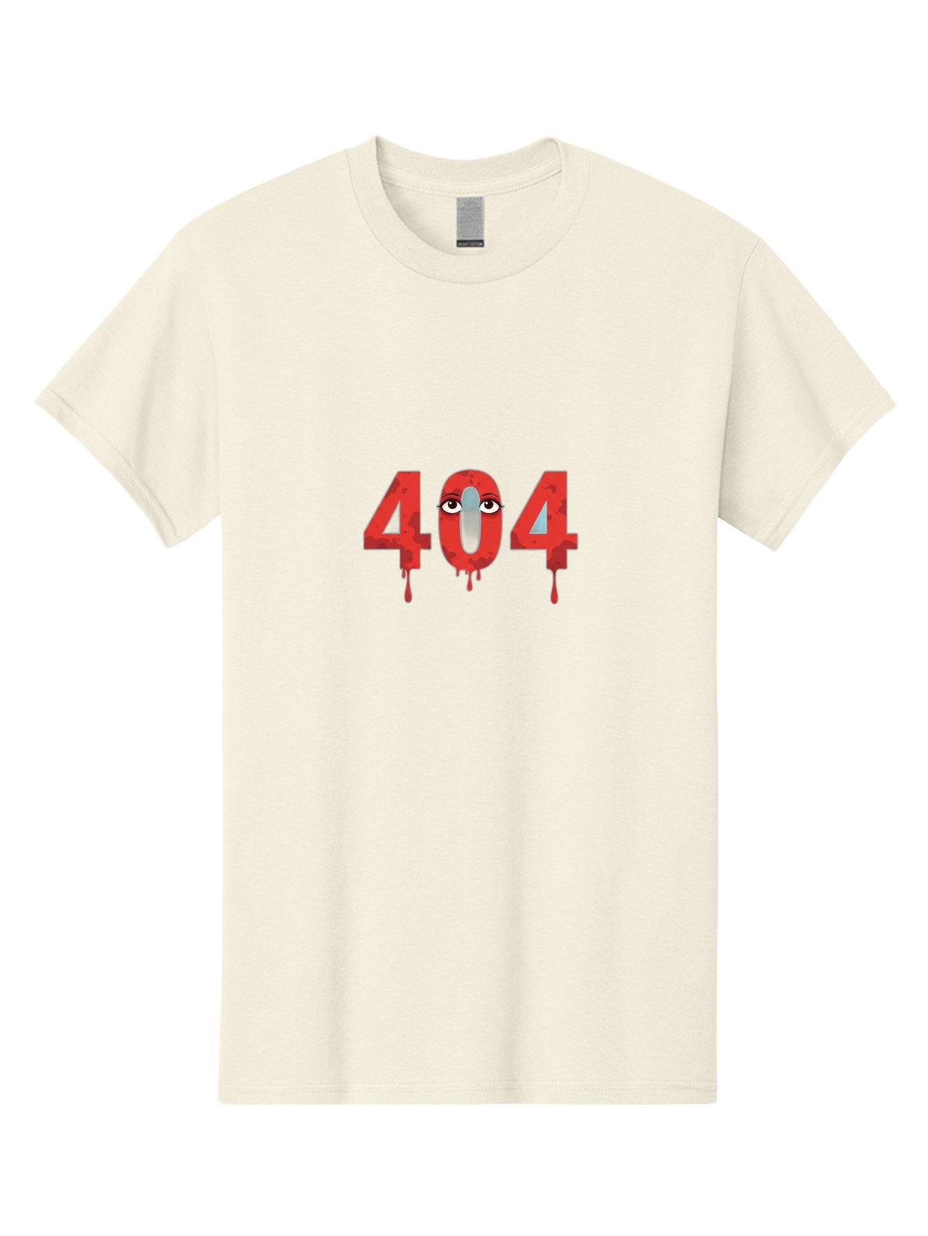 404-9 Men'S Graphic Tee, 100% Cotton, Comfortable Casual Summer Wear, Machine Washable, Error Message, 404 Page Not Found, Creepy Numbers, Dripping Blood, Horror Theme, Eerie Atmosphere, Web Design Element, Glitch Art Baa066 8