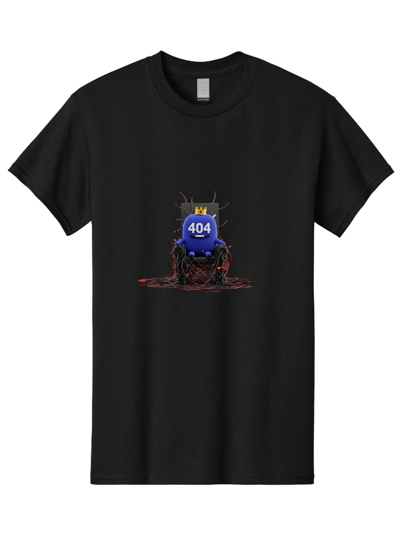 404-Character Men'S Graphic Tee, 100% Cotton, Comfortable Casual Summer Wear, Machine Washable, Error 404, Page Not Found, Broken Links, Digital Chaos, Tangled Wires, Frustrated User, Tech Issue, Online Error Baa068 10
