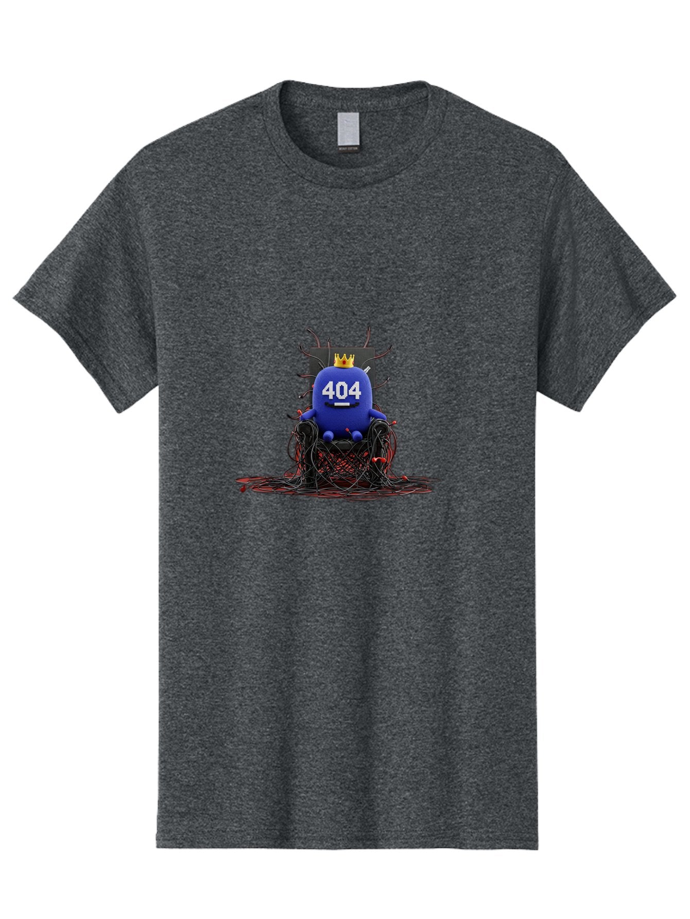 404-Character Men'S Graphic Tee, 100% Cotton, Comfortable Casual Summer Wear, Machine Washable, Error 404, Page Not Found, Broken Links, Digital Chaos, Tangled Wires, Frustrated User, Tech Issue, Online Error Baa068 8