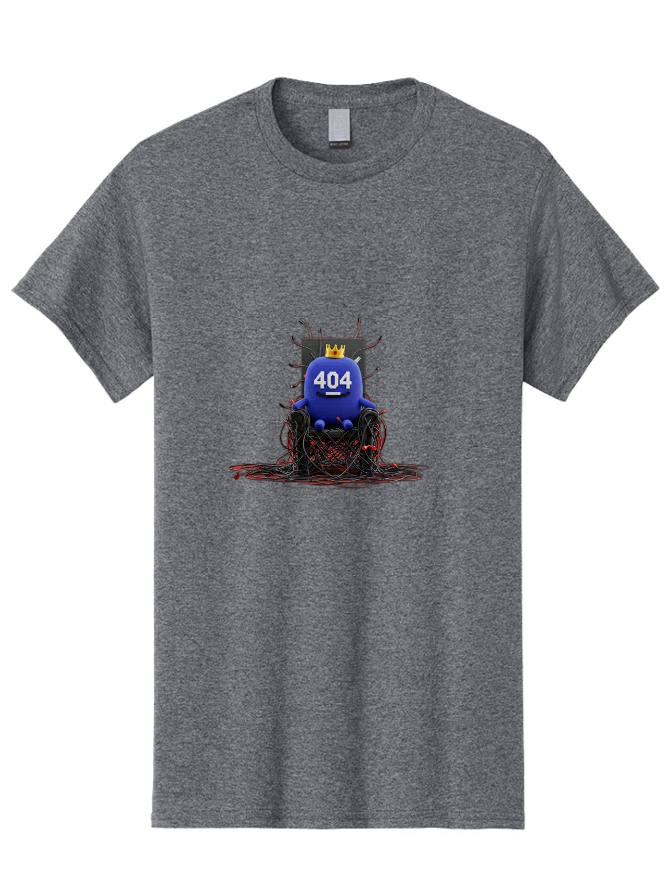 404-Character Men'S Graphic Tee, 100% Cotton, Comfortable Casual Summer Wear, Machine Washable, Error 404, Page Not Found, Broken Links, Digital Chaos, Tangled Wires, Frustrated User, Tech Issue, Online Error Baa068 14