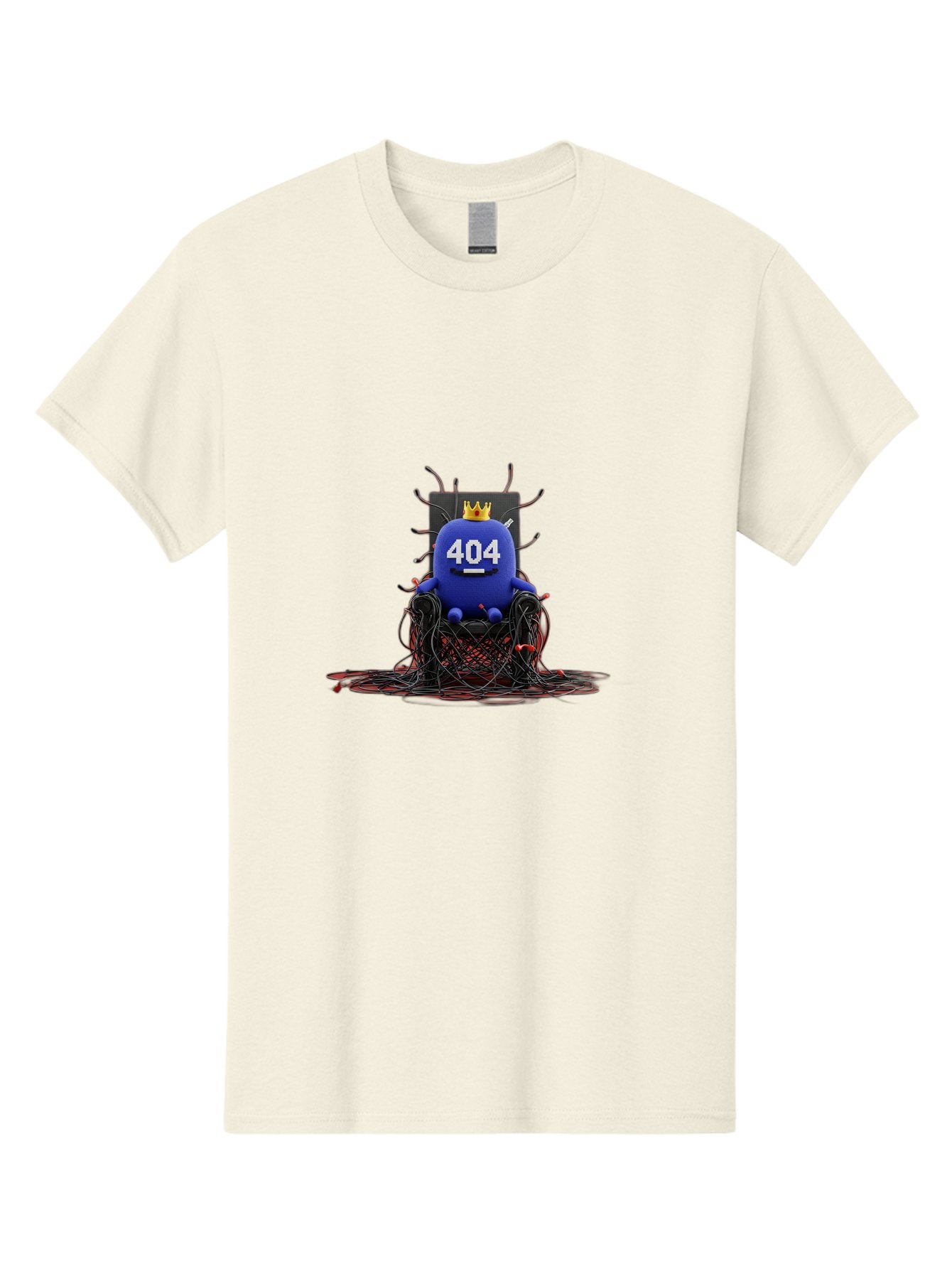 404-Character Men'S Graphic Tee, 100% Cotton, Comfortable Casual Summer Wear, Machine Washable, Error 404, Page Not Found, Broken Links, Digital Chaos, Tangled Wires, Frustrated User, Tech Issue, Online Error Baa068 13