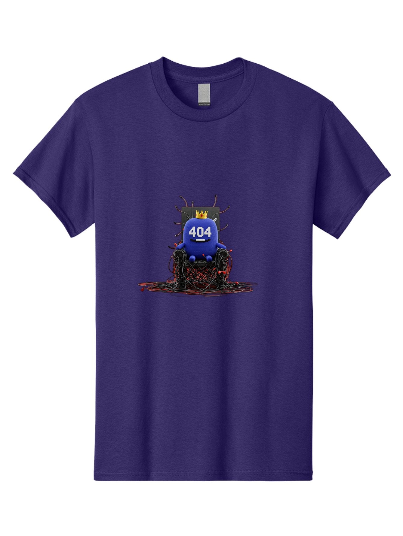 404-Character Men'S Graphic Tee, 100% Cotton, Comfortable Casual Summer Wear, Machine Washable, Error 404, Page Not Found, Broken Links, Digital Chaos, Tangled Wires, Frustrated User, Tech Issue, Online Error Baa068 15