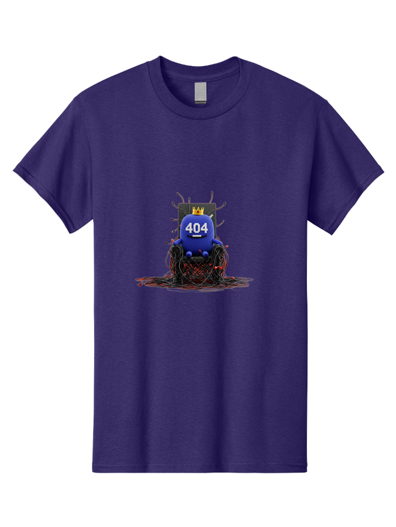 404-Character Men'S Graphic Tee, 100% Cotton, Comfortable Casual Summer Wear, Machine Washable, Error 404, Page Not Found, Broken Links, Digital Chaos, Tangled Wires, Frustrated User, Tech Issue, Online Error Baa068