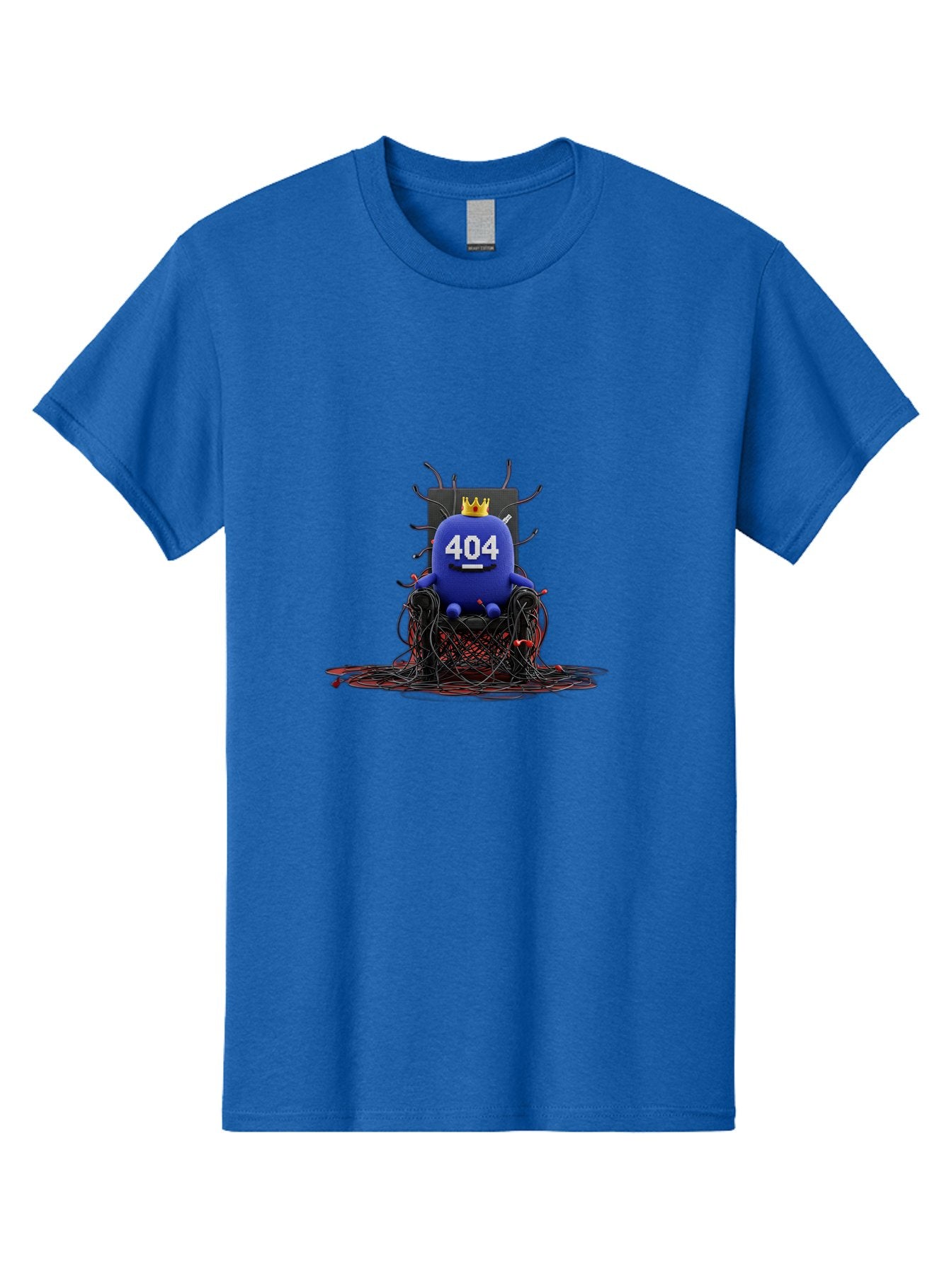 404-Character Men'S Graphic Tee, 100% Cotton, Comfortable Casual Summer Wear, Machine Washable, Error 404, Page Not Found, Broken Links, Digital Chaos, Tangled Wires, Frustrated User, Tech Issue, Online Error Baa068 5