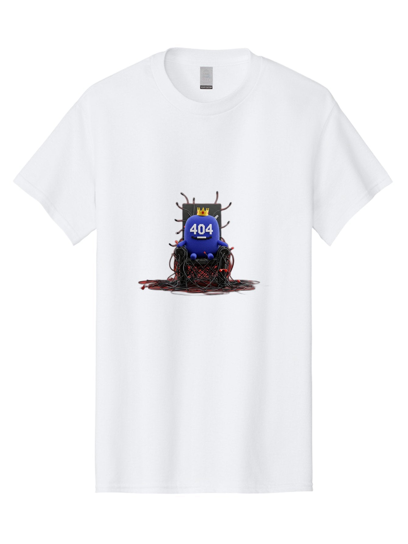 404-Character Men'S Graphic Tee, 100% Cotton, Comfortable Casual Summer Wear, Machine Washable, Error 404, Page Not Found, Broken Links, Digital Chaos, Tangled Wires, Frustrated User, Tech Issue, Online Error Baa068 9