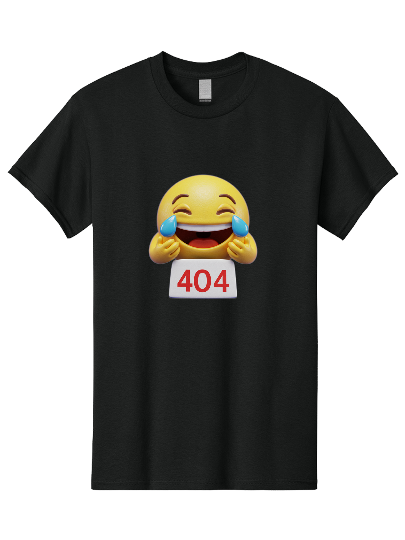 404-Emoji-1 Men'S Graphic Tee, 100% Cotton, Comfortable Casual Summer Wear, Machine Washable, 404 Error, Laughing Emoji, Crying Tears Of Joy, Web Error, Page Not Found, Funny Moments, Online Humor Baa069 21