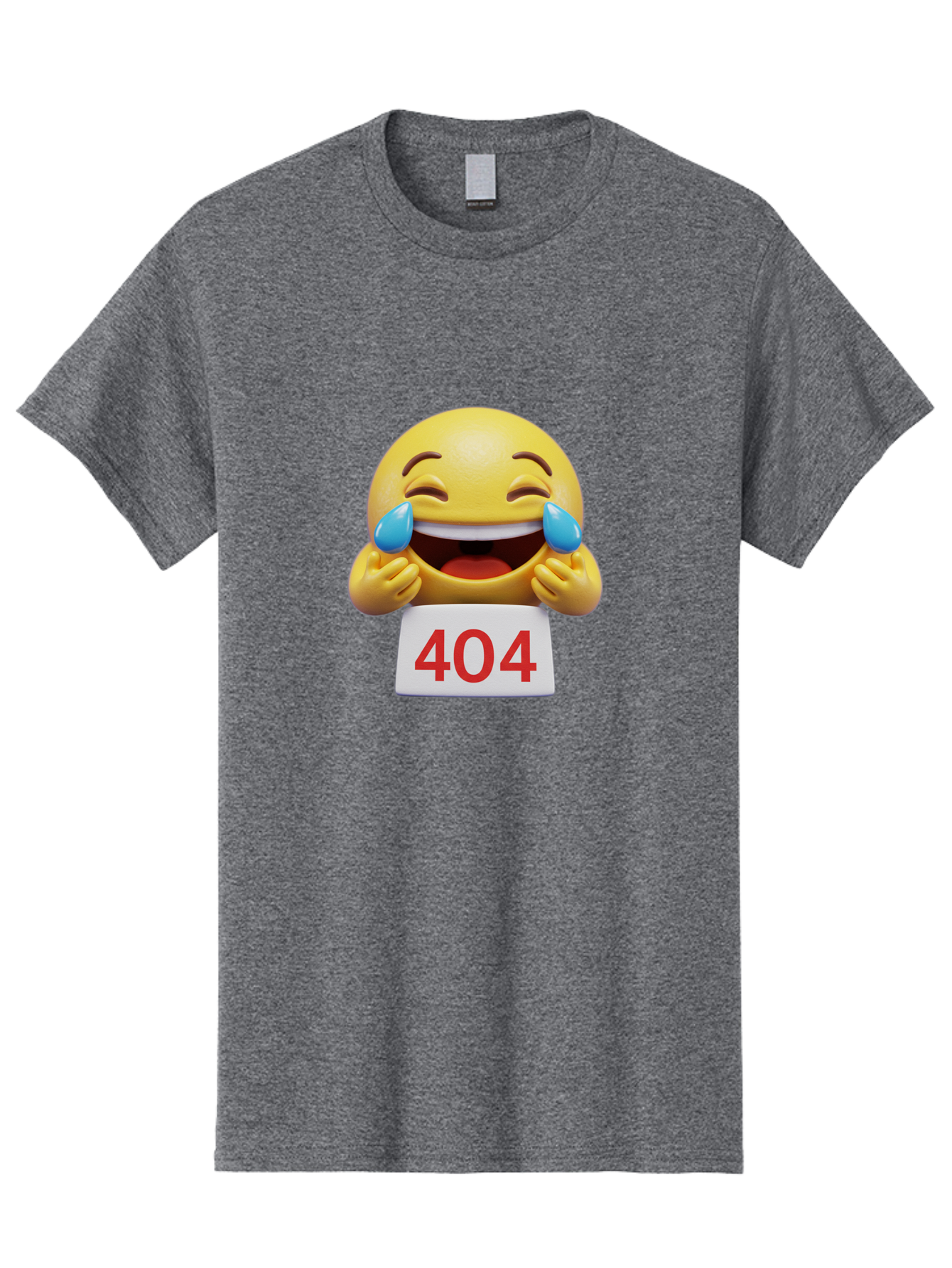 404-Emoji-1 Men'S Graphic Tee, 100% Cotton, Comfortable Casual Summer Wear, Machine Washable, 404 Error, Laughing Emoji, Crying Tears Of Joy, Web Error, Page Not Found, Funny Moments, Online Humor Baa069 27