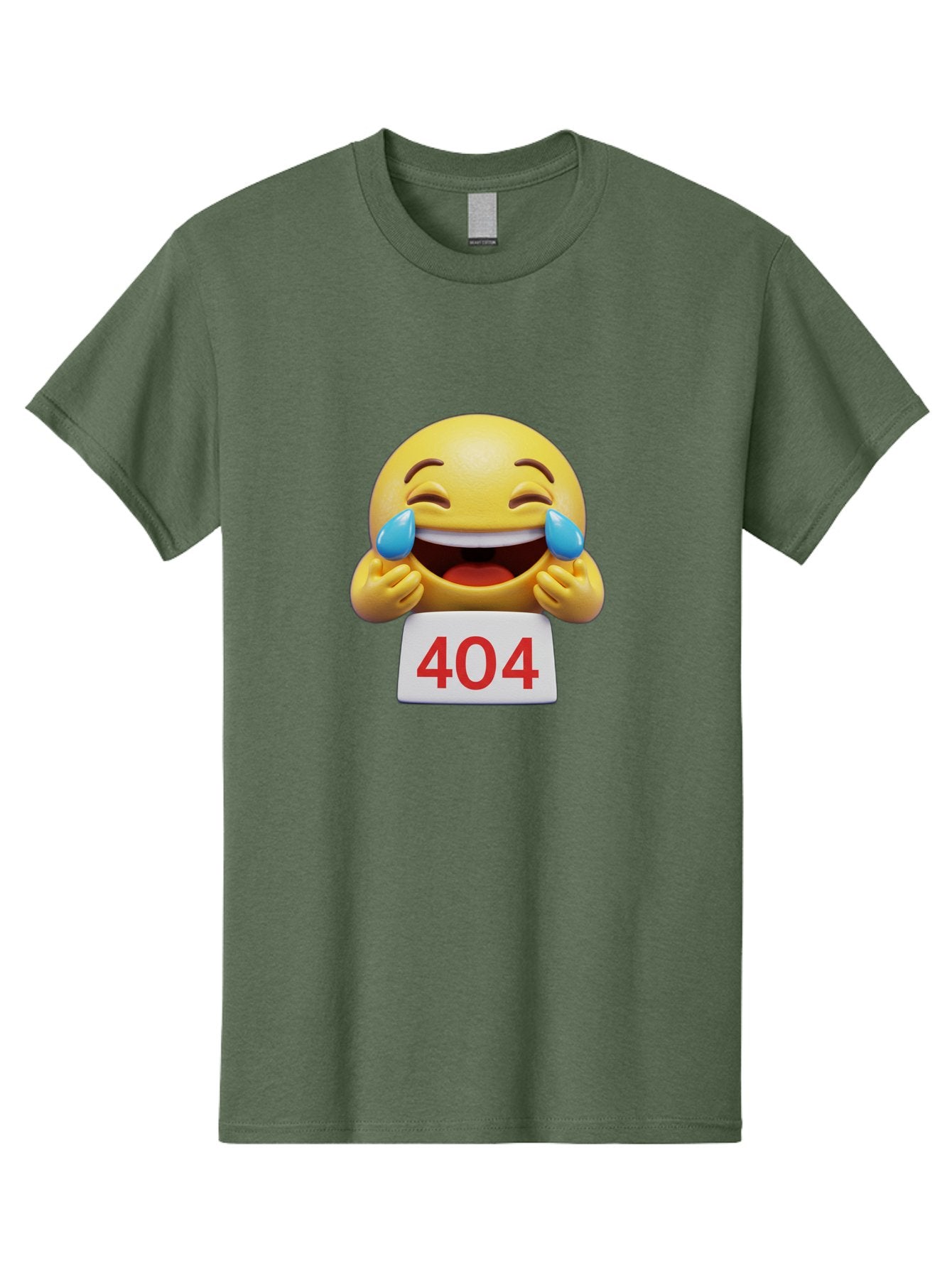 404-Emoji-1 Men'S Graphic Tee, 100% Cotton, Comfortable Casual Summer Wear, Machine Washable, 404 Error, Laughing Emoji, Crying Tears Of Joy, Web Error, Page Not Found, Funny Moments, Online Humor Baa069 14