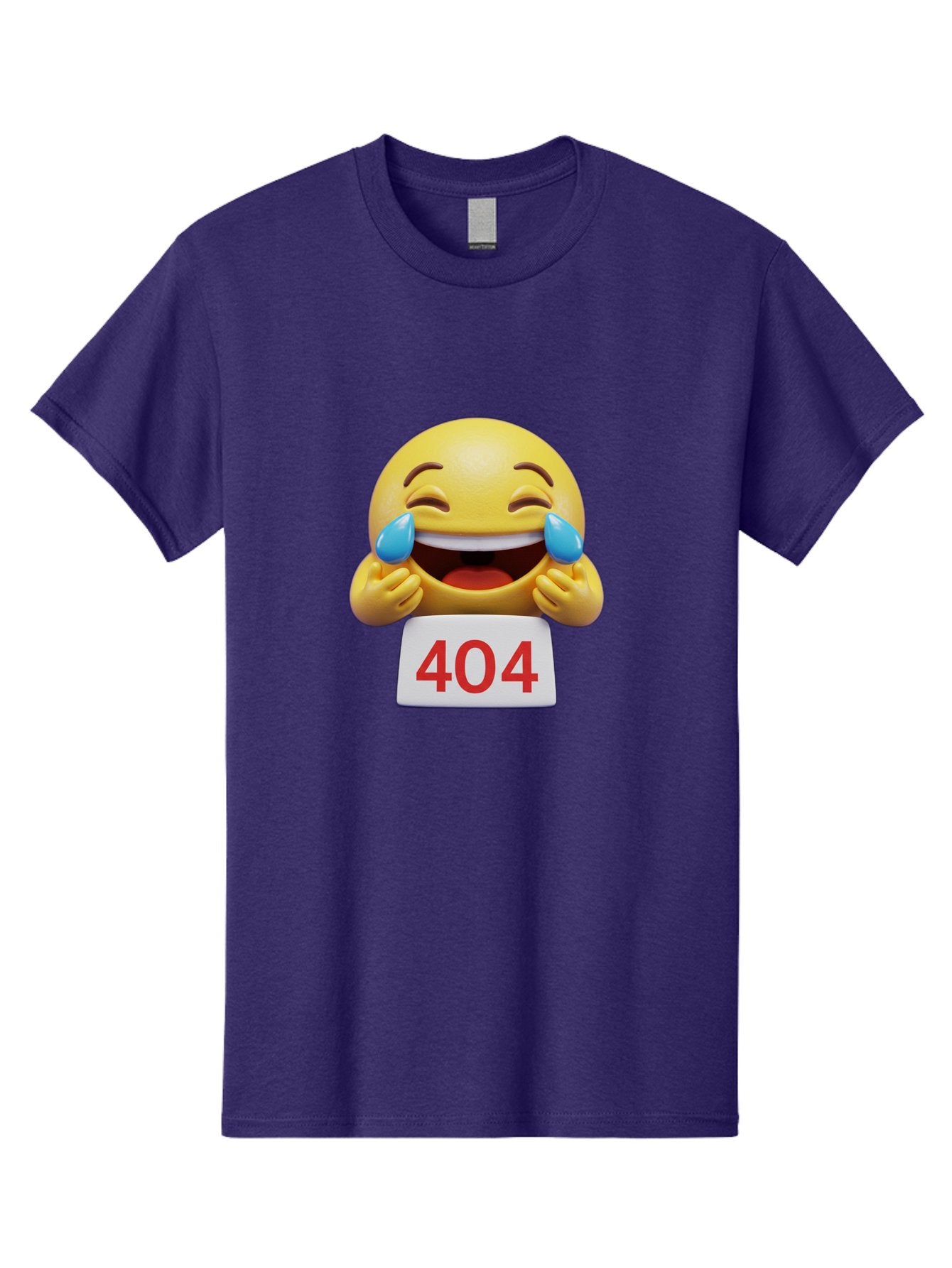 404-Emoji-1 Men'S Graphic Tee, 100% Cotton, Comfortable Casual Summer Wear, Machine Washable, 404 Error, Laughing Emoji, Crying Tears Of Joy, Web Error, Page Not Found, Funny Moments, Online Humor Baa069 7