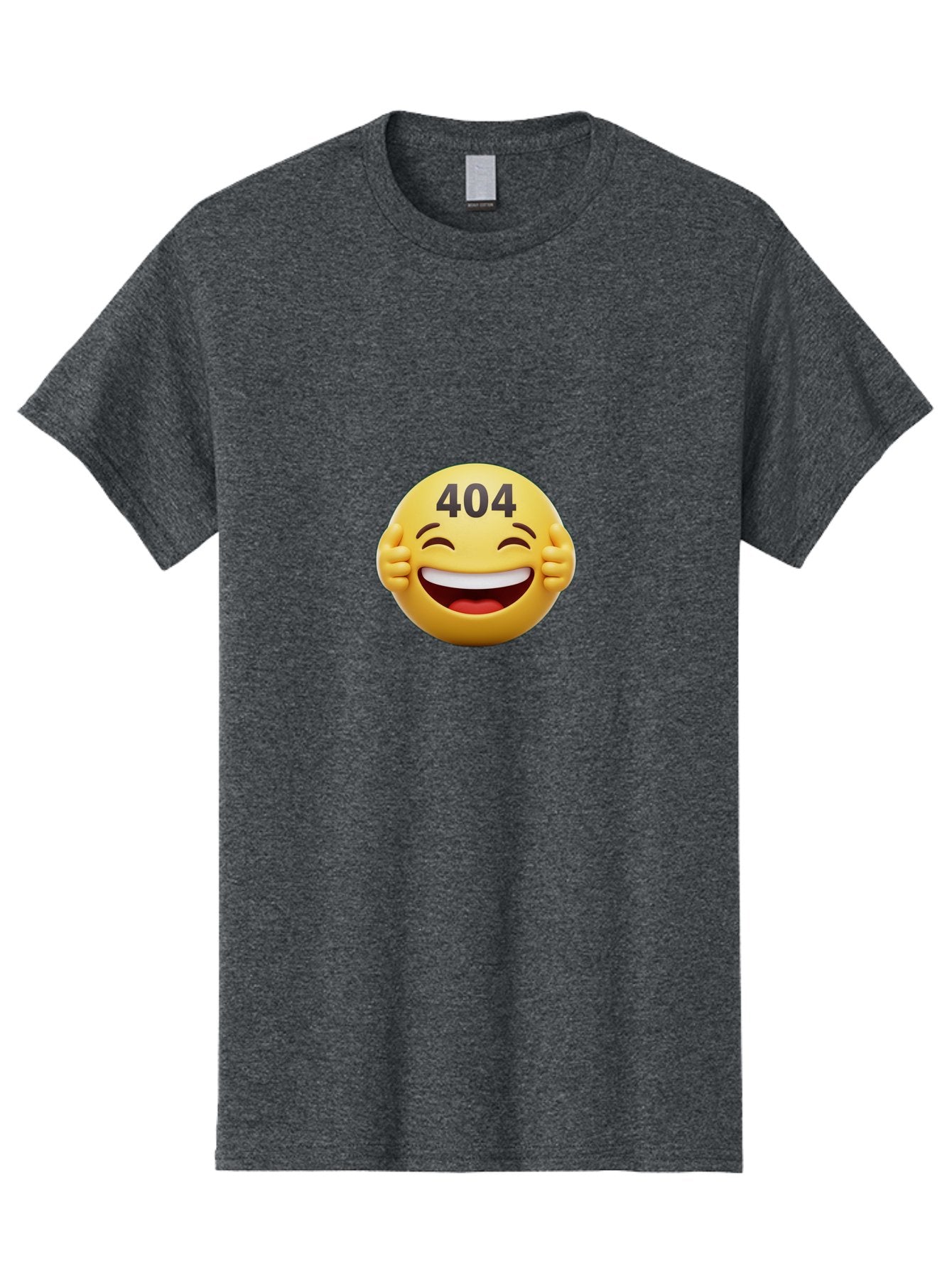 404-Emoji Men'S Graphic Tee, 100% Cotton, Comfortable Casual Summer Wear, Machine Washable, Error 404, Laughing Emoji, Funny Face, Humor, Internet Meme, Page Not Found, Error Message, Comedic Relief Baa071 11