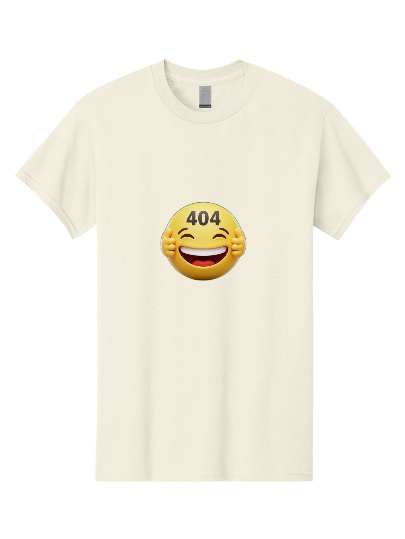 404-Emoji Men'S Graphic Tee, 100% Cotton, Comfortable Casual Summer Wear, Machine Washable, Error 404, Laughing Emoji, Funny Face, Humor, Internet Meme, Page Not Found, Error Message, Comedic Relief Baa071 14