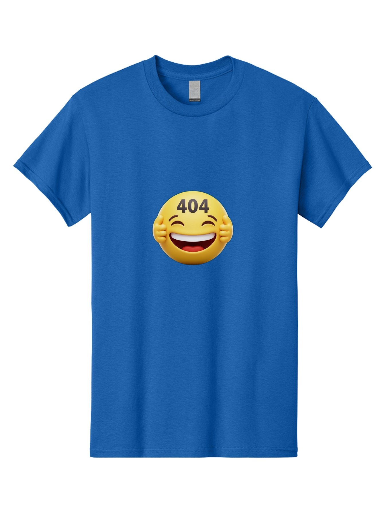 404-Emoji Men'S Graphic Tee, 100% Cotton, Comfortable Casual Summer Wear, Machine Washable, Error 404, Laughing Emoji, Funny Face, Humor, Internet Meme, Page Not Found, Error Message, Comedic Relief Baa071 15