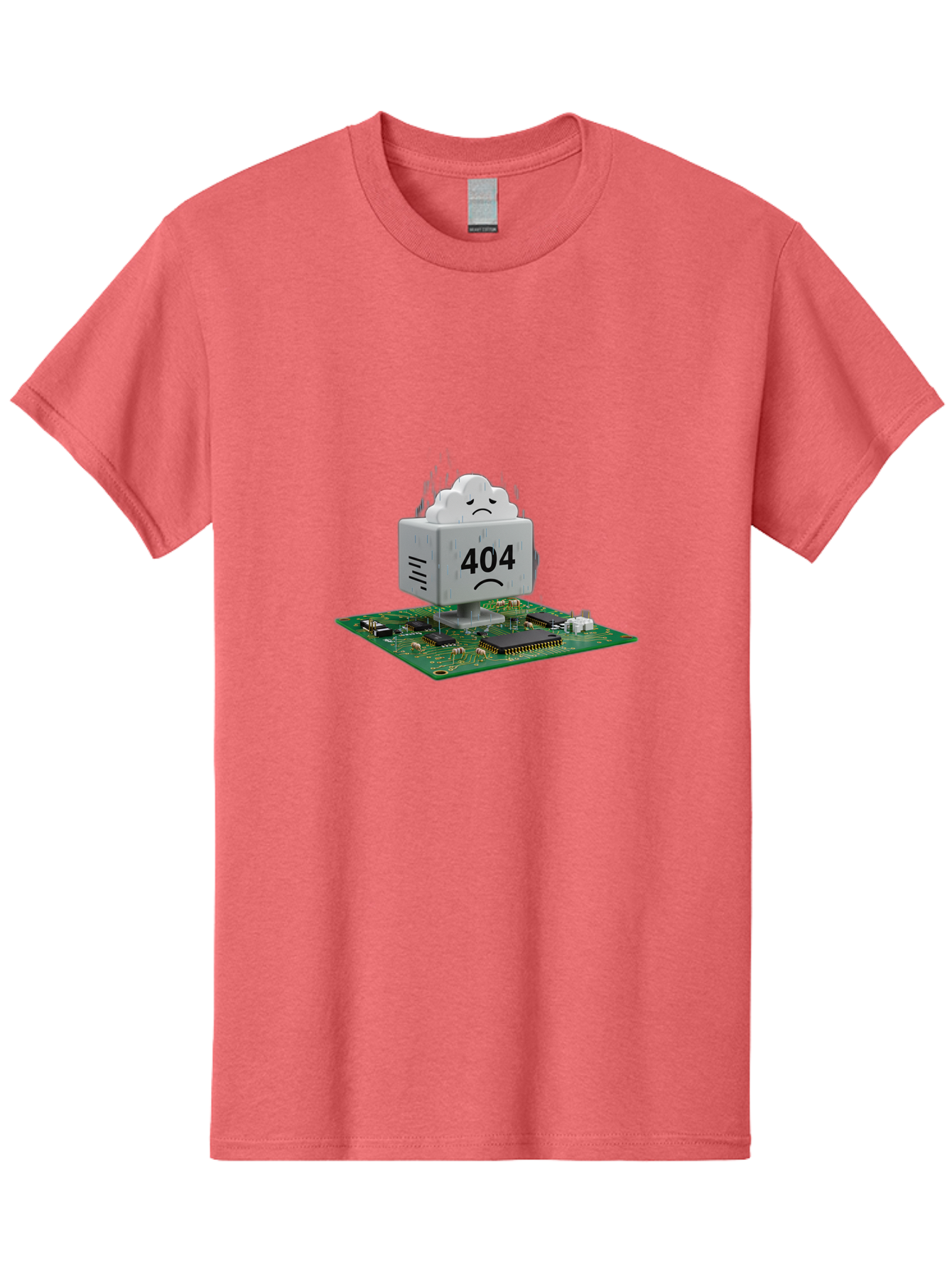 404-Error-10 Men'S Graphic Tee, 100% Cotton, Comfortable Casual Summer Wear, Machine Washable, 404 Error Message, Sad Cloud, Unhappy Face, Computer Hardware, Circuit Board, Error Code, Webpage Not Found, Broken Link, Digital Frustration, Baa074 19