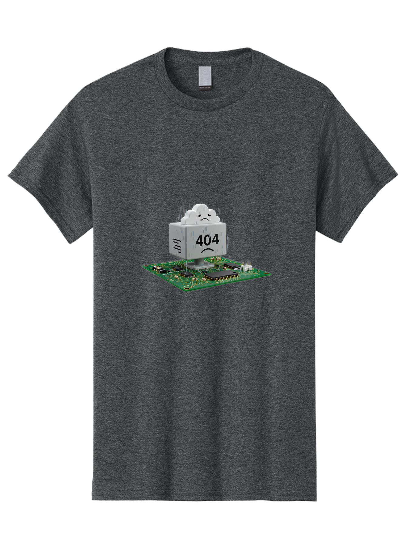 404-Error-10 Men'S Graphic Tee, 100% Cotton, Comfortable Casual Summer Wear, Machine Washable, 404 Error Message, Sad Cloud, Unhappy Face, Computer Hardware, Circuit Board, Error Code, Webpage Not Found, Broken Link, Digital Frustration, Baa074 29