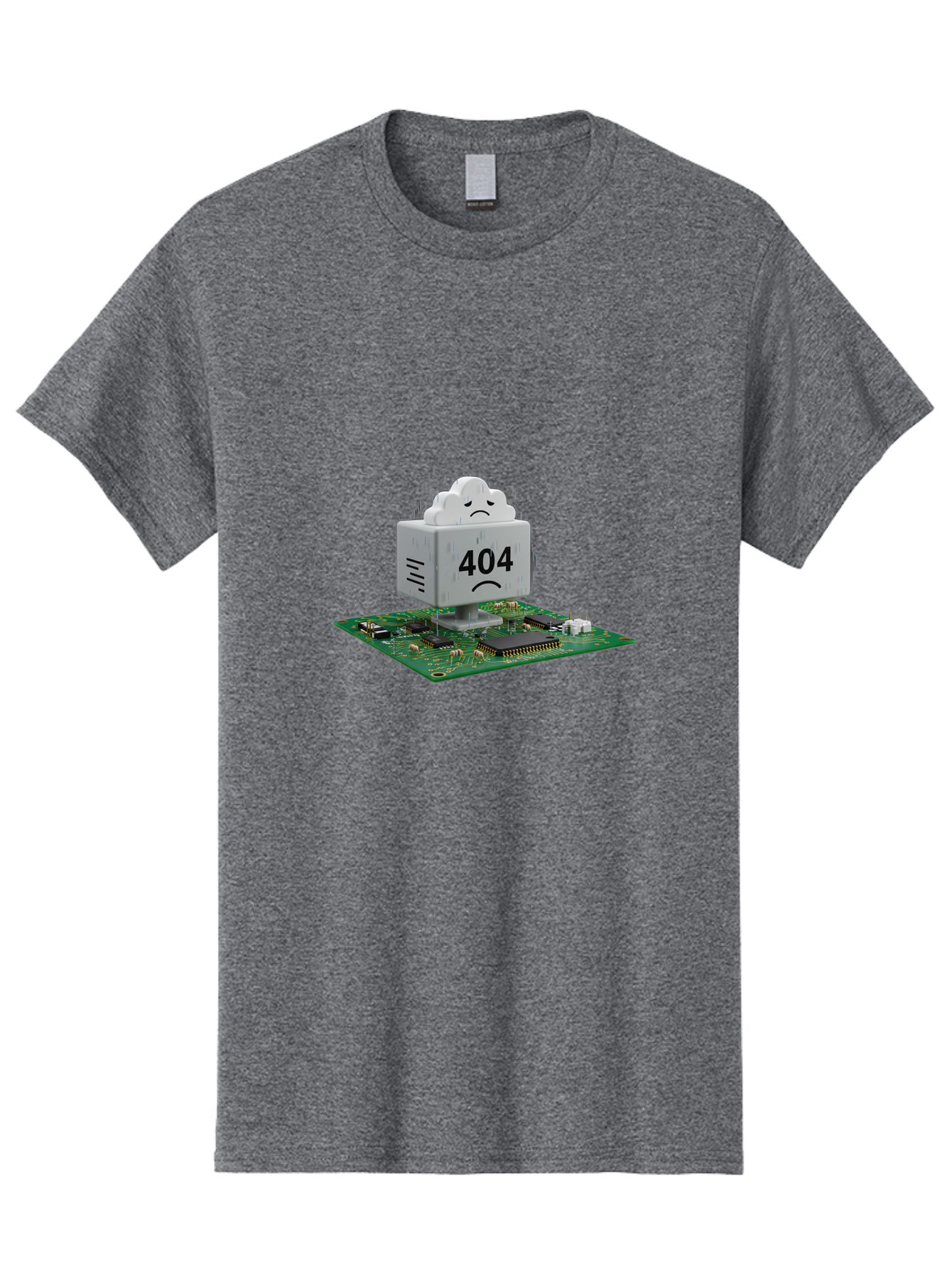 404-Error-10 Men'S Graphic Tee, 100% Cotton, Comfortable Casual Summer Wear, Machine Washable, 404 Error Message, Sad Cloud, Unhappy Face, Computer Hardware, Circuit Board, Error Code, Webpage Not Found, Broken Link, Digital Frustration, Baa074 13