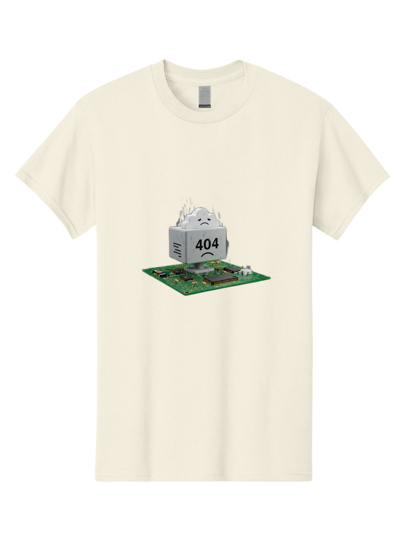 404-Error-10 Men'S Graphic Tee, 100% Cotton, Comfortable Casual Summer Wear, Machine Washable, 404 Error Message, Sad Cloud, Unhappy Face, Computer Hardware, Circuit Board, Error Code, Webpage Not Found, Broken Link, Digital Frustration, Baa074 17