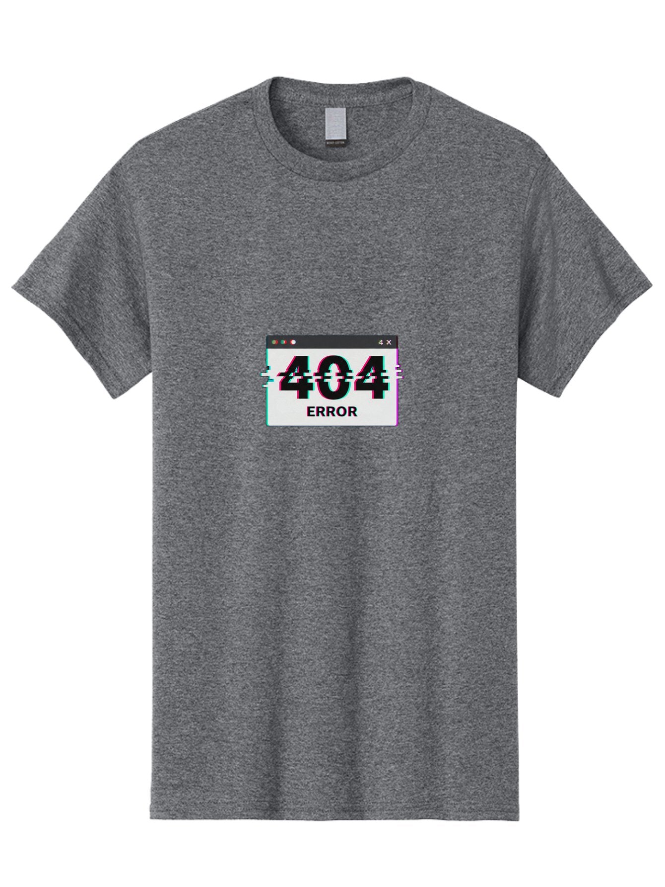 404-Error-2 Men'S Graphic Tee, 100% Cotton, Comfortable Casual Summer Wear, Machine Washable, 404 Error Page, Glitch Effect, Distorted Text, Broken Link, Webpage Not Found, Glitch Art, Error Message, Cyberpunk, Distorted Graphic, 404, Error Baa076 5
