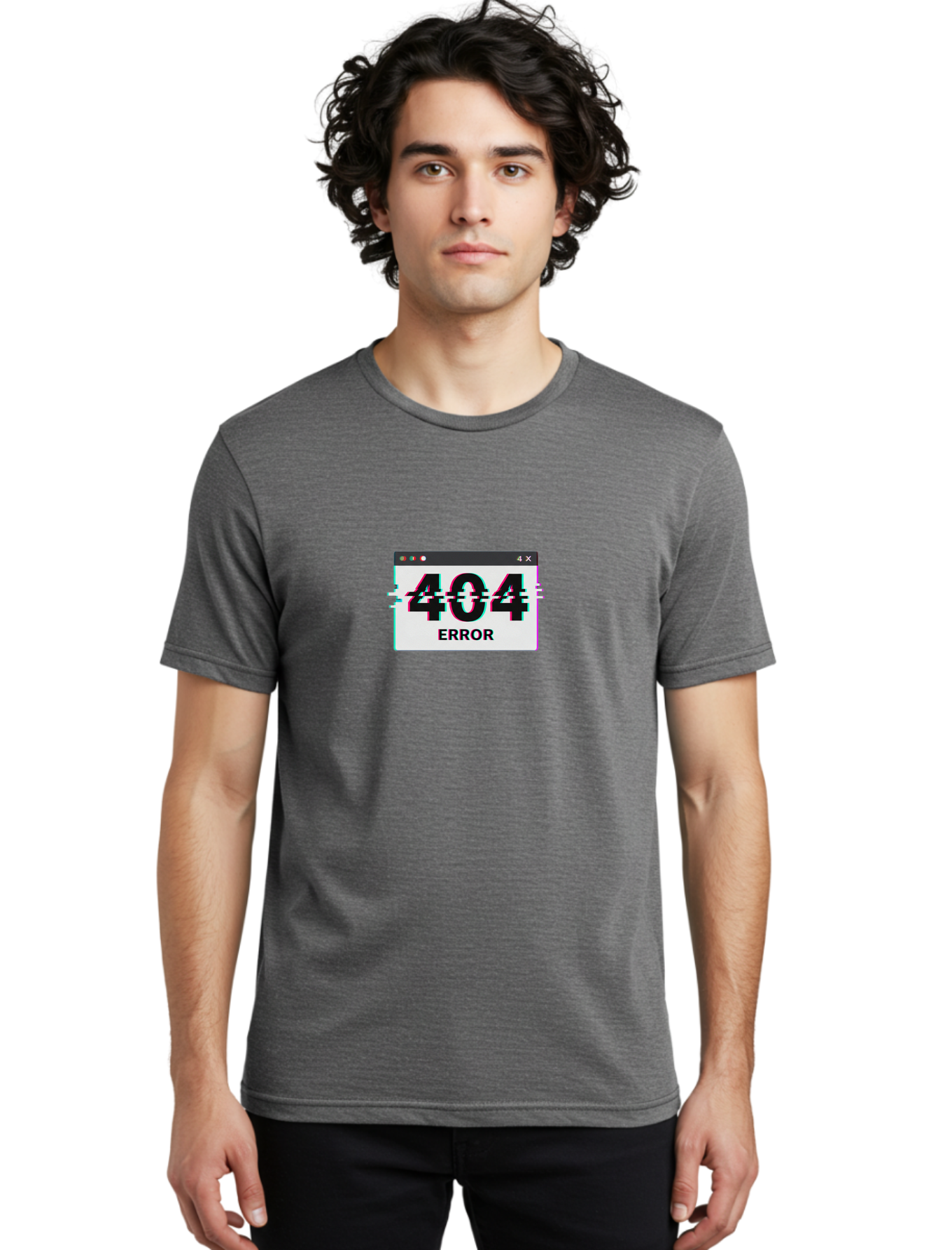 404-Error-2 Men'S Graphic Tee, 100% Cotton, Comfortable Casual Summer Wear, Machine Washable, 404 Error Page, Glitch Effect, Distorted Text, Broken Link, Webpage Not Found, Glitch Art, Error Message, Cyberpunk, Distorted Graphic, 404, Error Baa076 16