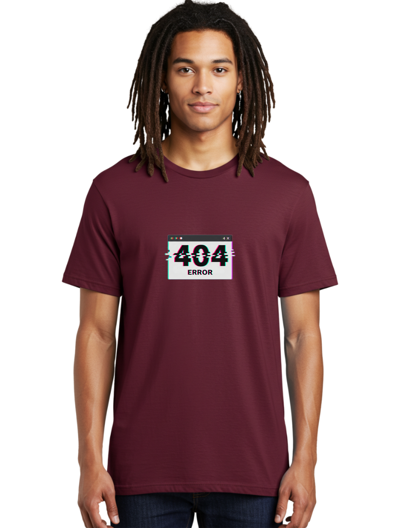 404-Error-2 Men'S Graphic Tee, 100% Cotton, Comfortable Casual Summer Wear, Machine Washable, 404 Error Page, Glitch Effect, Distorted Text, Broken Link, Webpage Not Found, Glitch Art, Error Message, Cyberpunk, Distorted Graphic, 404, Error Baa076 6