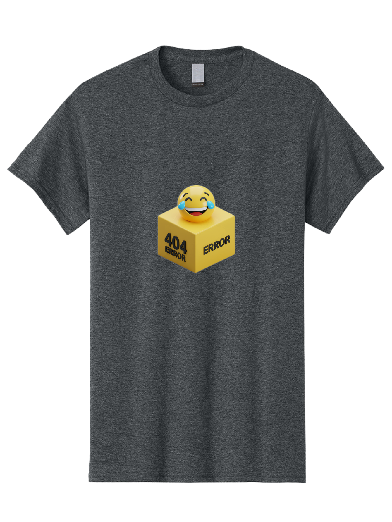404-Error-3 Men'S Graphic Tee, 100% Cotton, Comfortable Casual Summer Wear, Machine Washable, 404 Error, Error Message, Laughing Emoji, 3D Rendering, Humor, Comedy, Website Error, Webpage Not Found, Crying Laughing Face, Humorous 404 Baa077 27