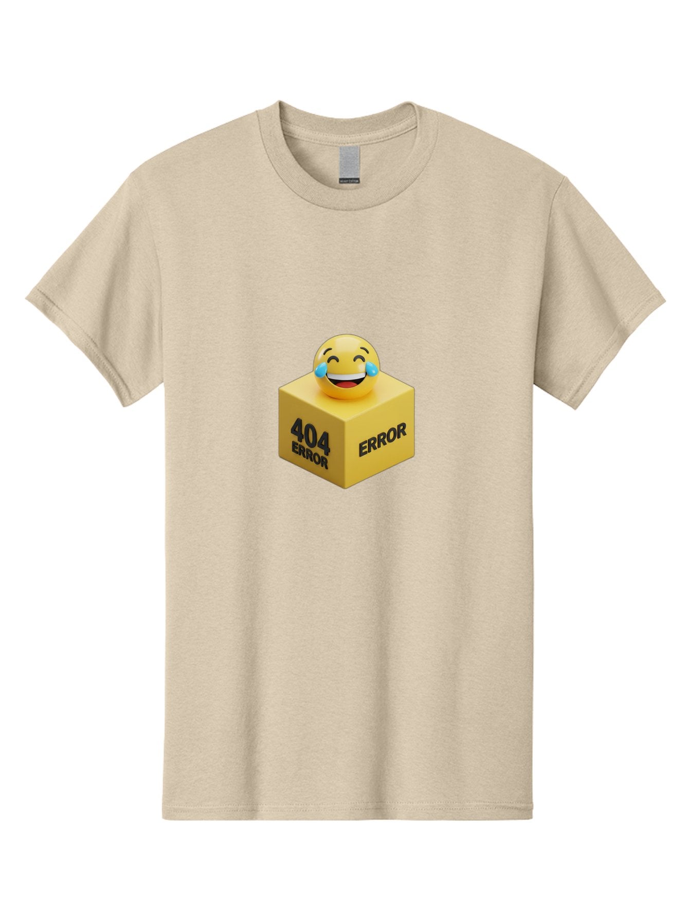404-Error-3 Men'S Graphic Tee, 100% Cotton, Comfortable Casual Summer Wear, Machine Washable, 404 Error, Error Message, Laughing Emoji, 3D Rendering, Humor, Comedy, Website Error, Webpage Not Found, Crying Laughing Face, Humorous 404 Baa077 8